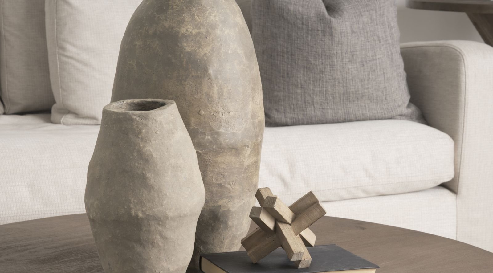 Rundal Gray Paper Mache Vase-Large - Image 7