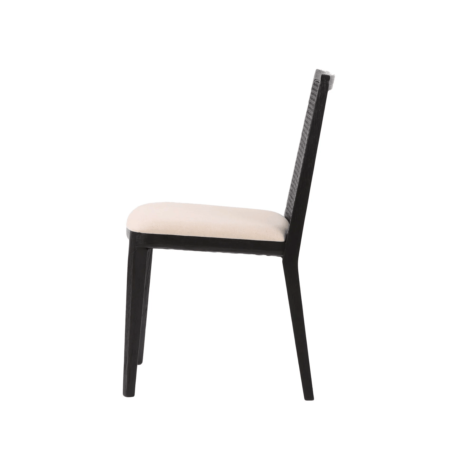 Kane Dining Chair- Oyster Linen/Black Frame - Image 3