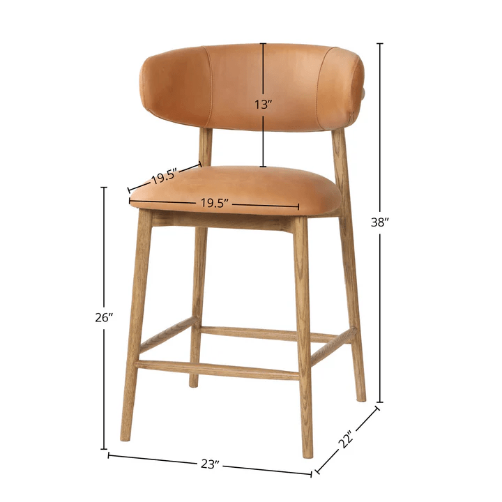 Windsor Counter Stool- Hazelnut - Image 5