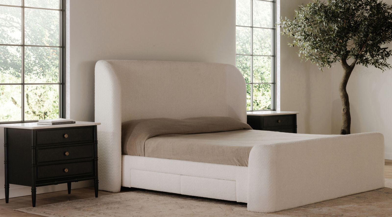 SOPHIA QUEEN BED- CREAM - Image 2