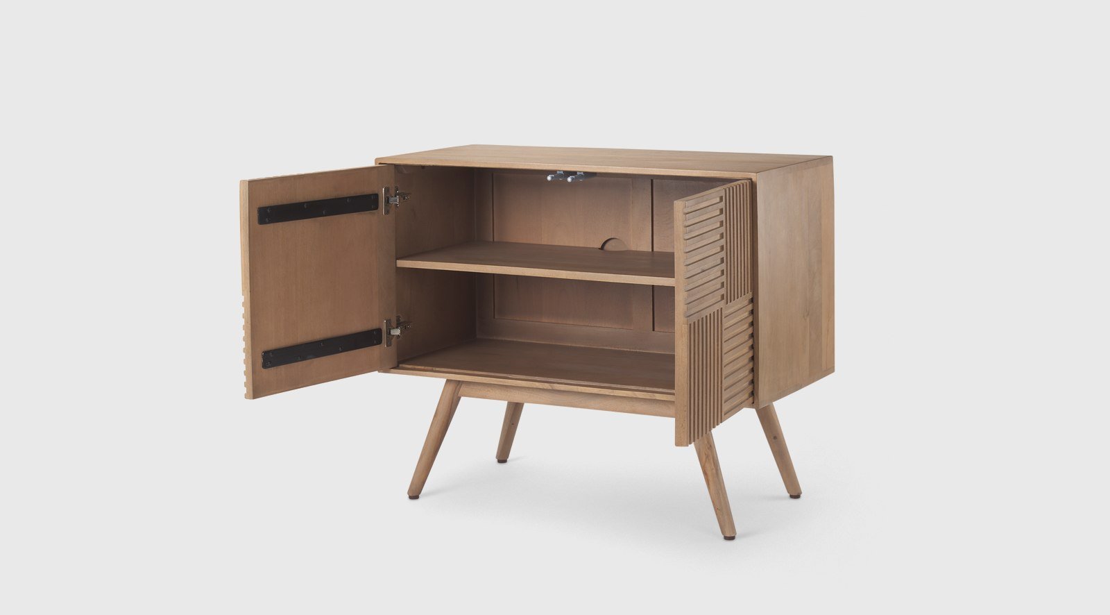 Sable 37.0L x 17.0W x 30.5H Light Brown Wood Accent Cabinet - Image 5