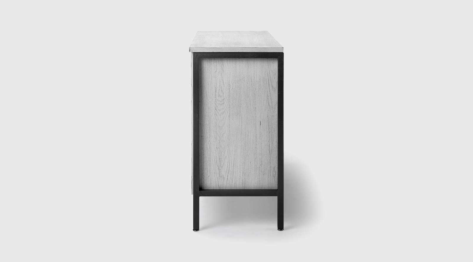 Savannah 47L x 16W White Fir Veneer And Iron 3 Door Accent Cabinet - Image 5