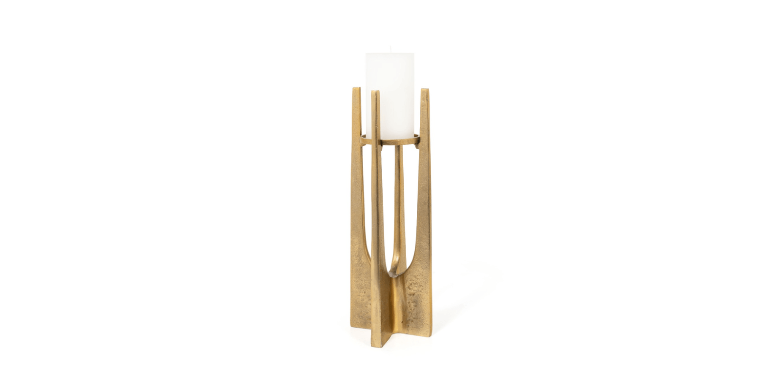 Skye Candle Holder, Large Gold