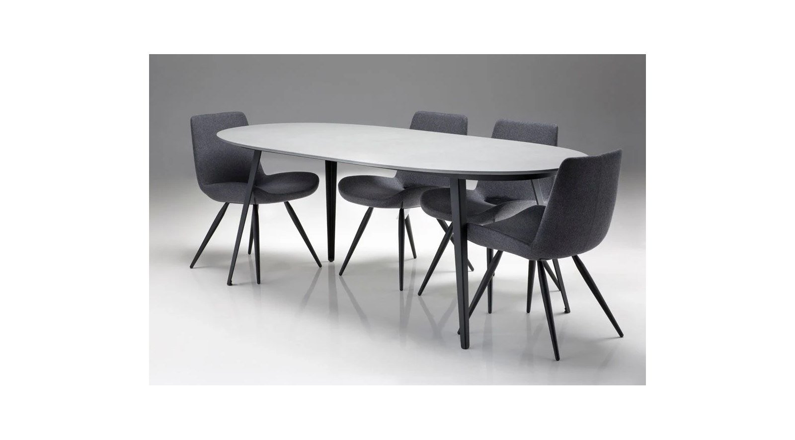 Tulum Oval Dining Table Grey - Image 4
