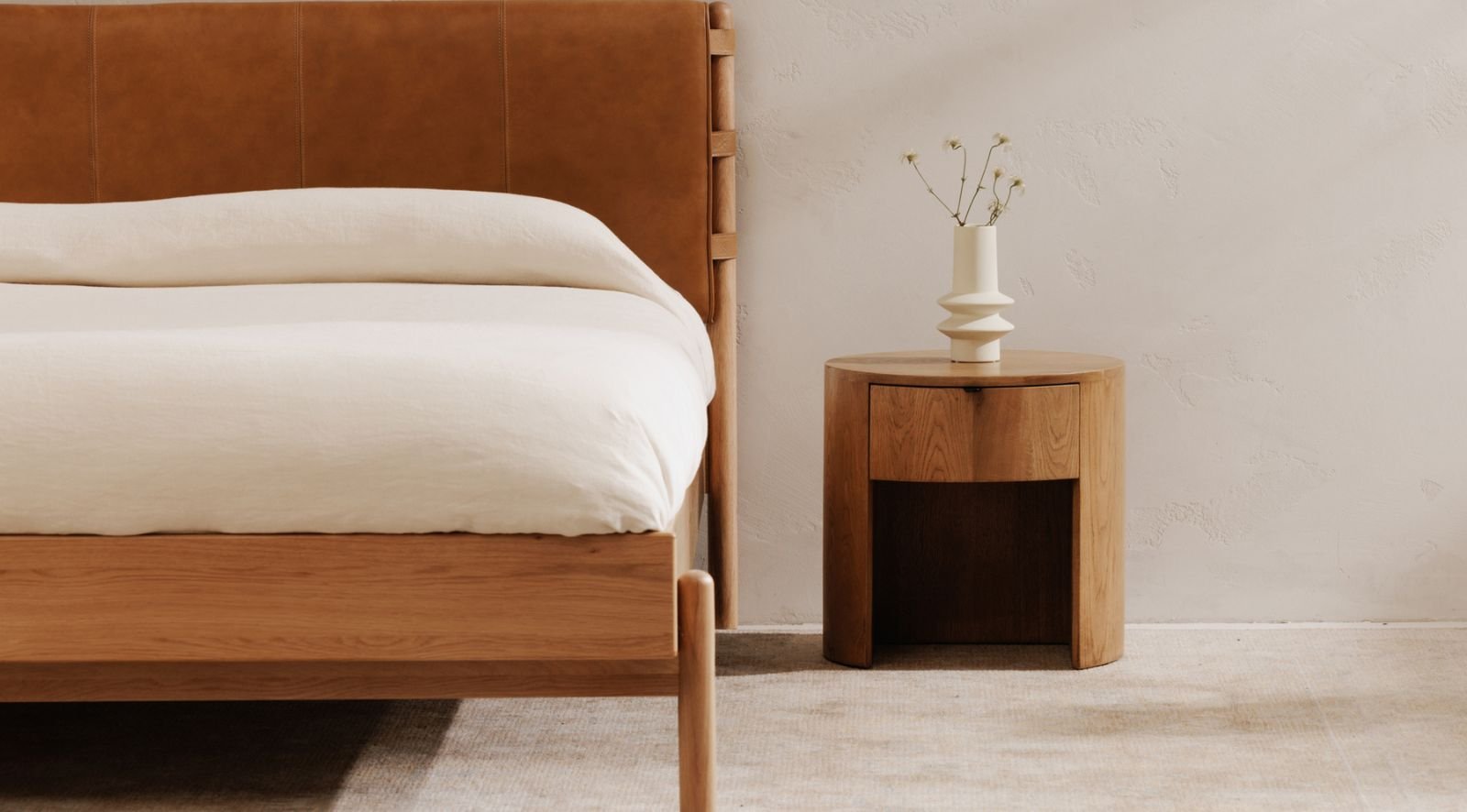 Theo One Drawer Nightstand- Natural - Image 2