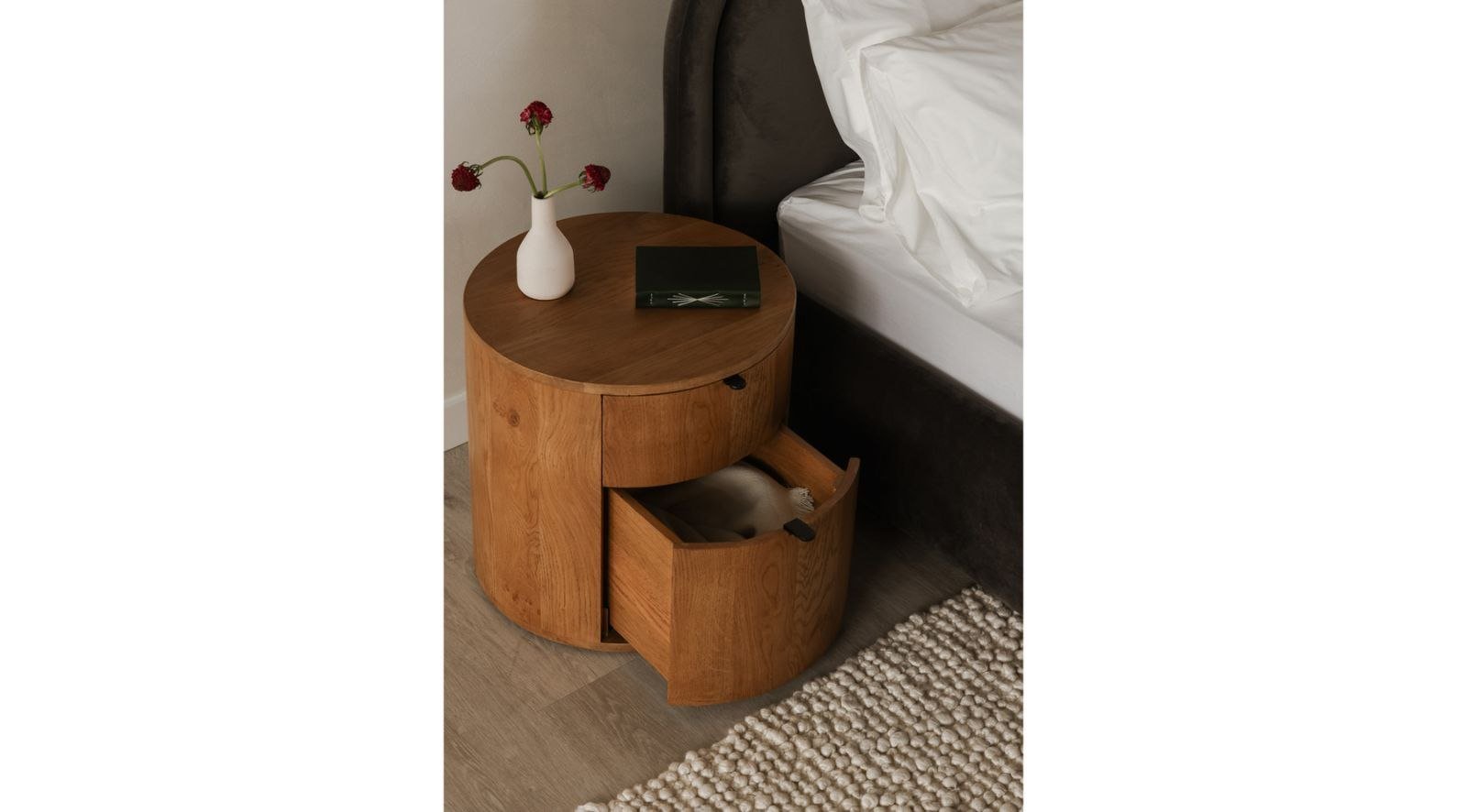 Theo Two Drawer Nightstand- Natural - Image 10