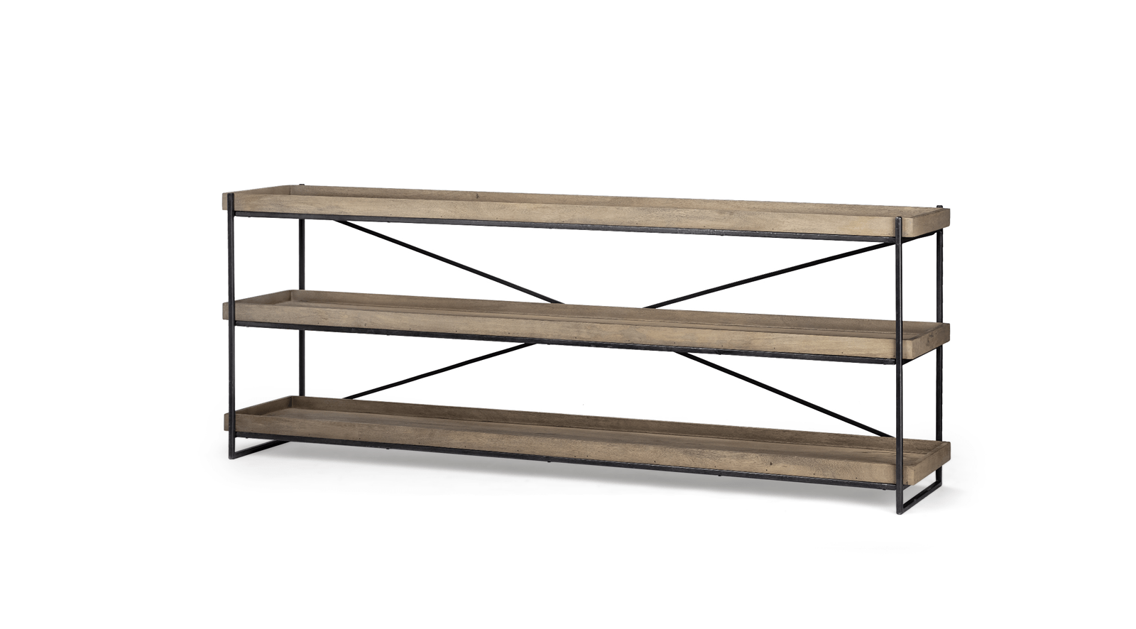 Trey I- BROWN WOOD Console Table