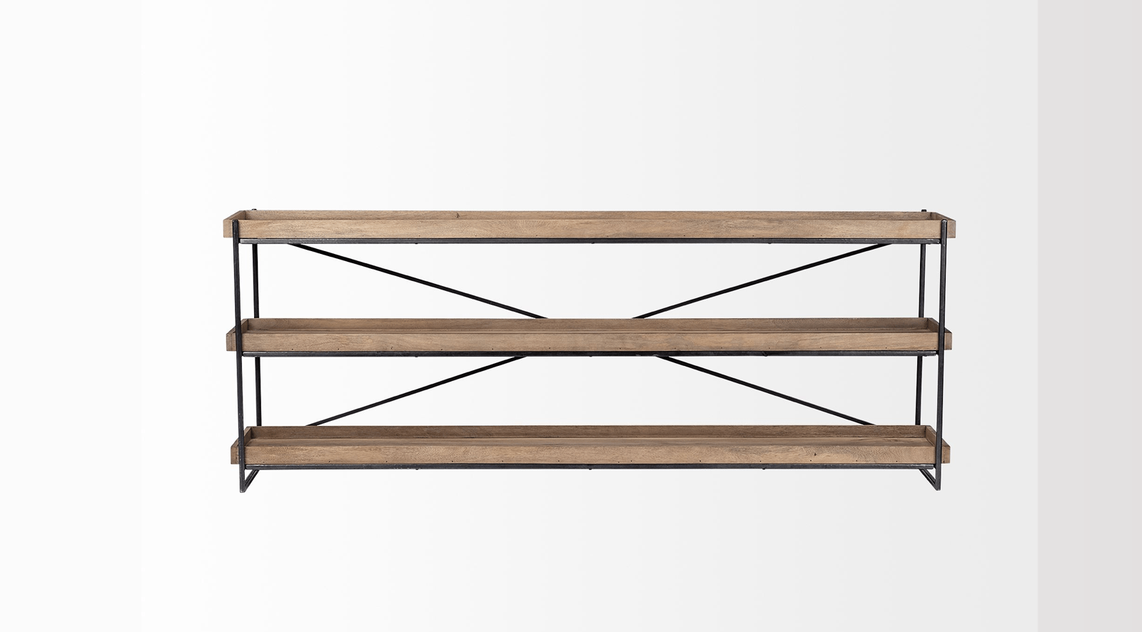 Trey I- BROWN WOOD Console Table - Image 6