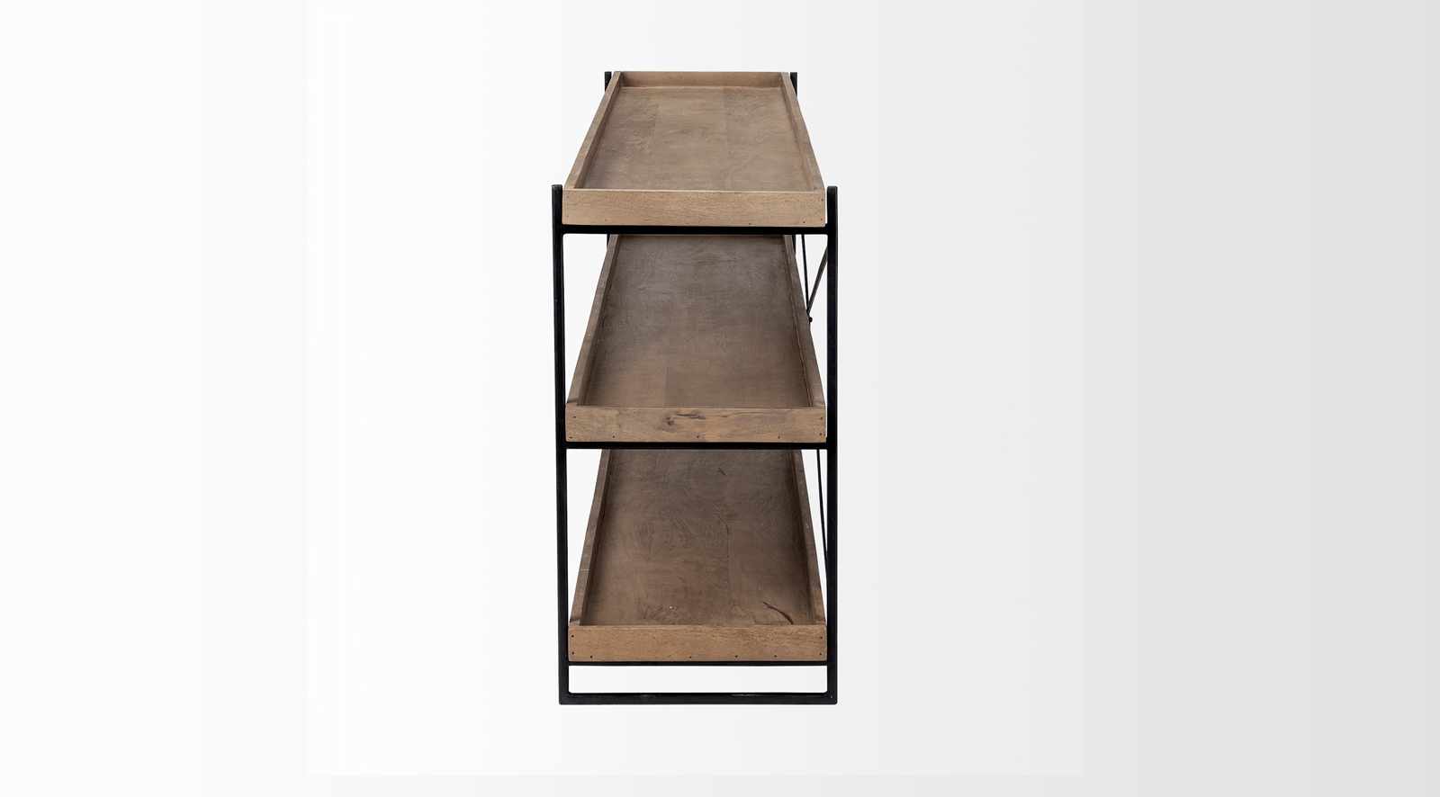Trey I- BROWN WOOD Console Table - Image 7