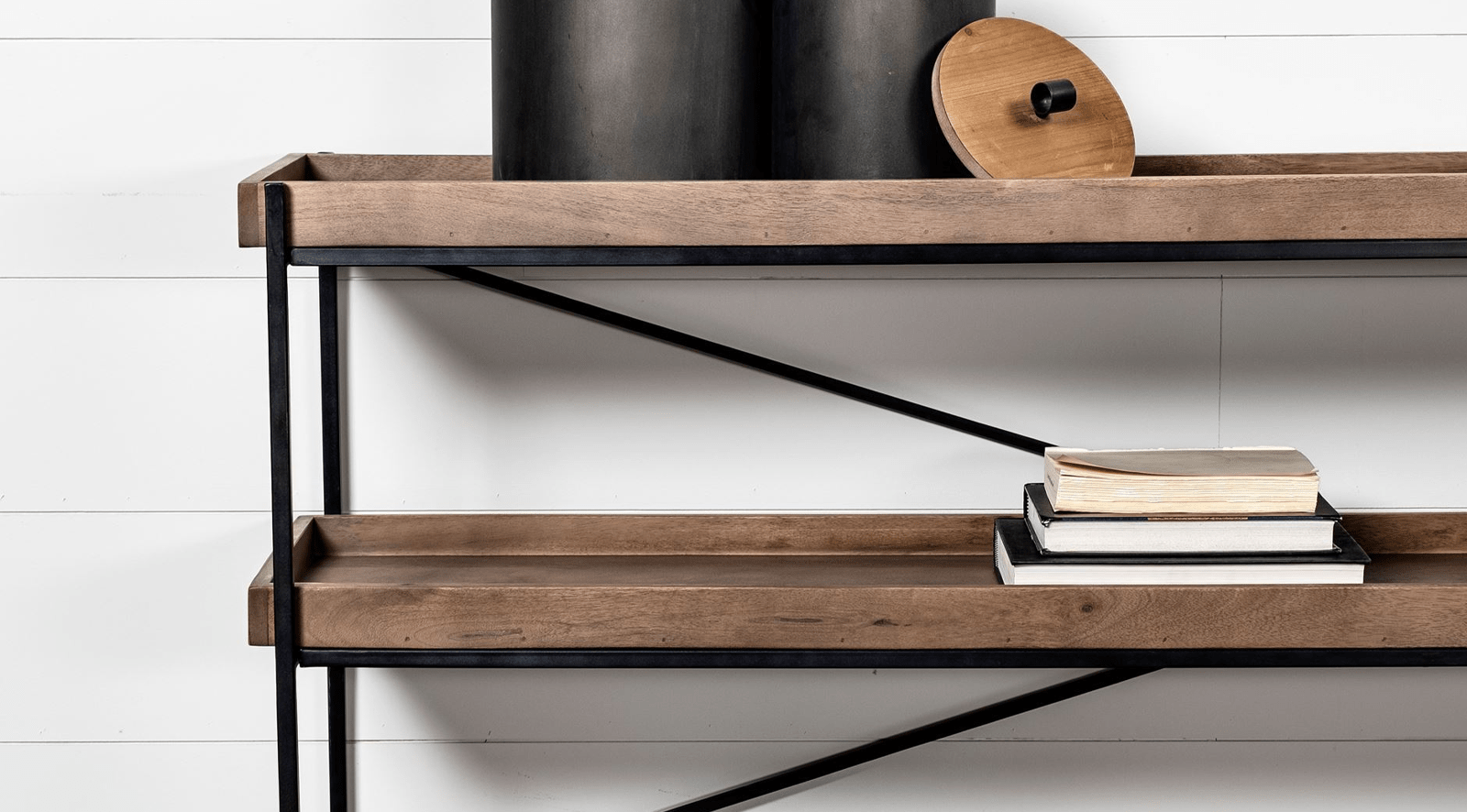 Trey I- BROWN WOOD Console Table - Image 5