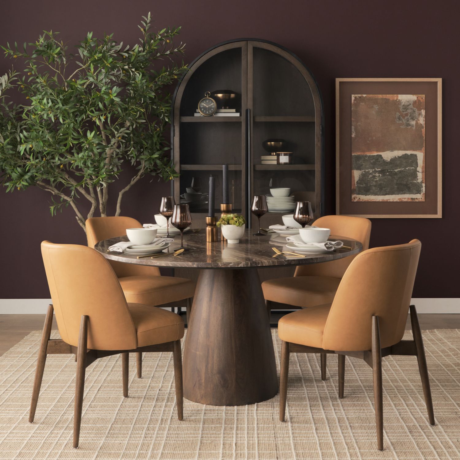 Abbie Leather Dining Chair - Image 11