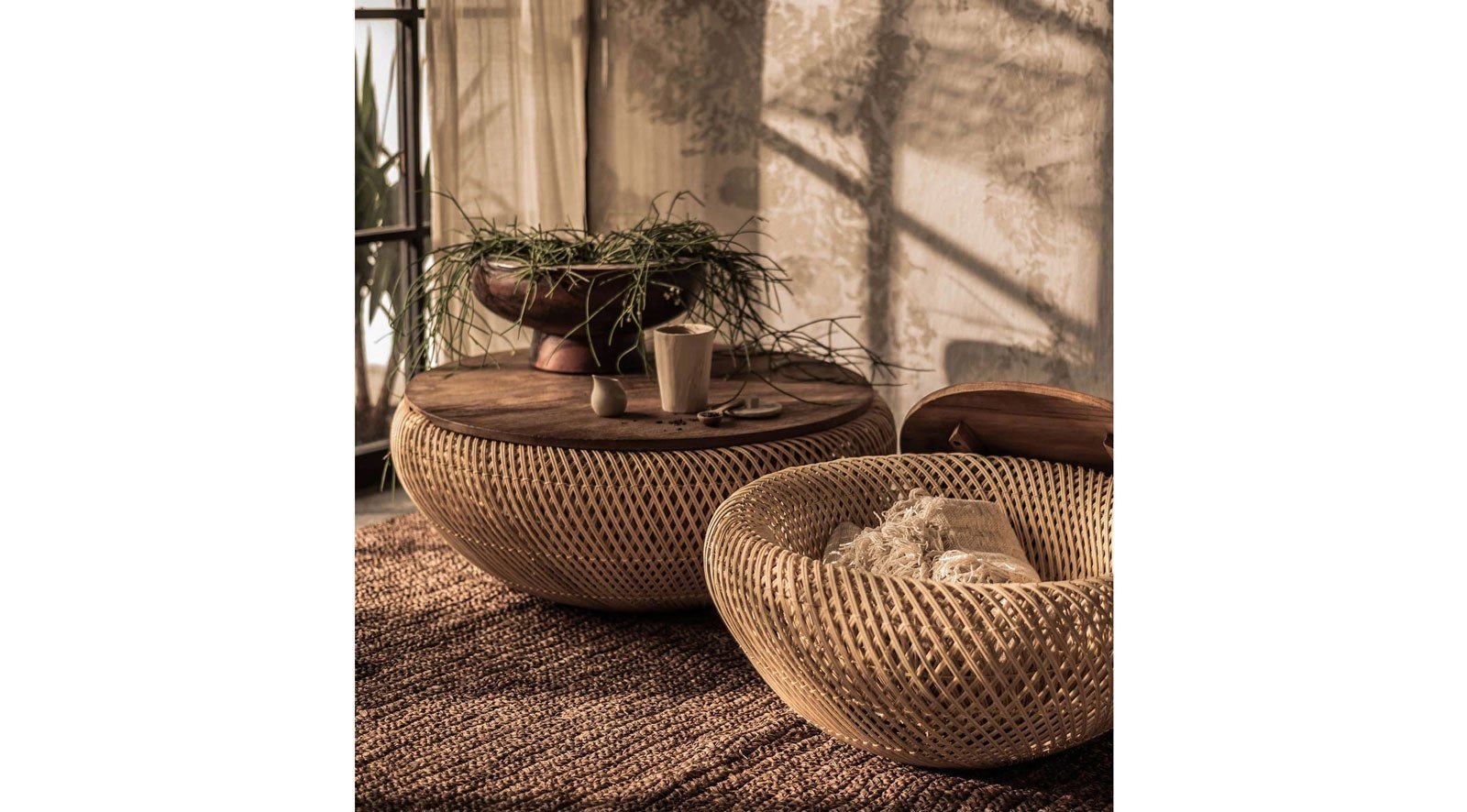 Agra Wave Coffee Table Small - Natural - Image 2