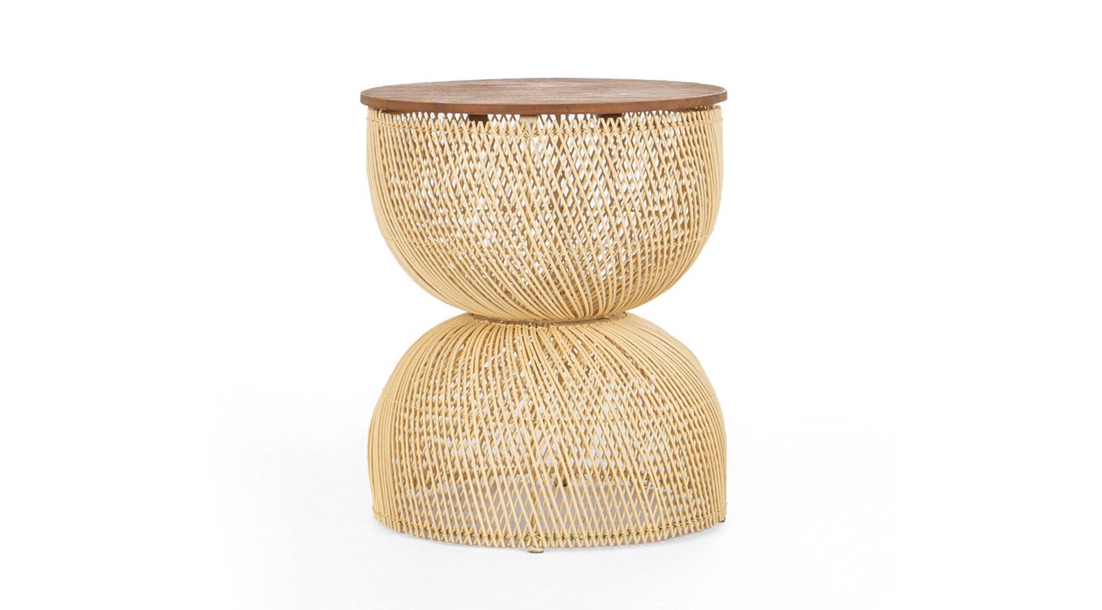 Agra Wave Side Table - Natural