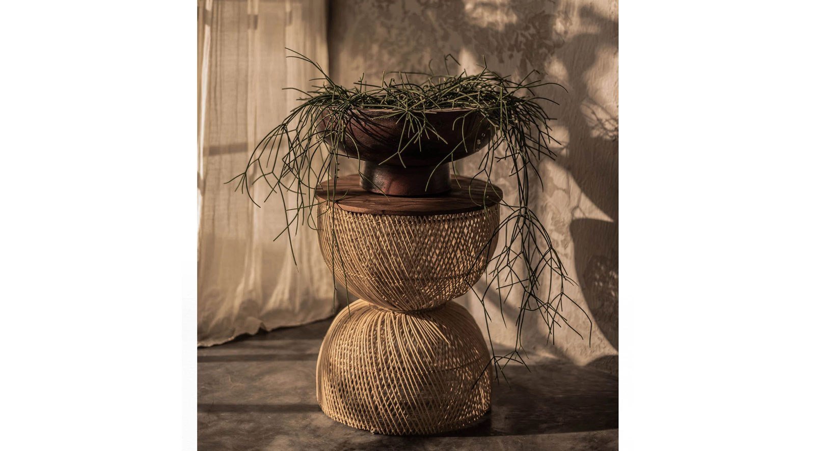 Agra Wave Side Table - Natural - Image 3