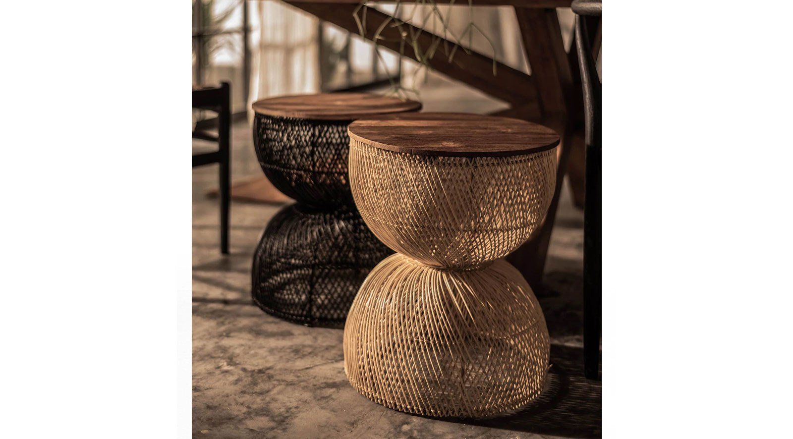 Agra Wave Side Table - Natural - Image 2