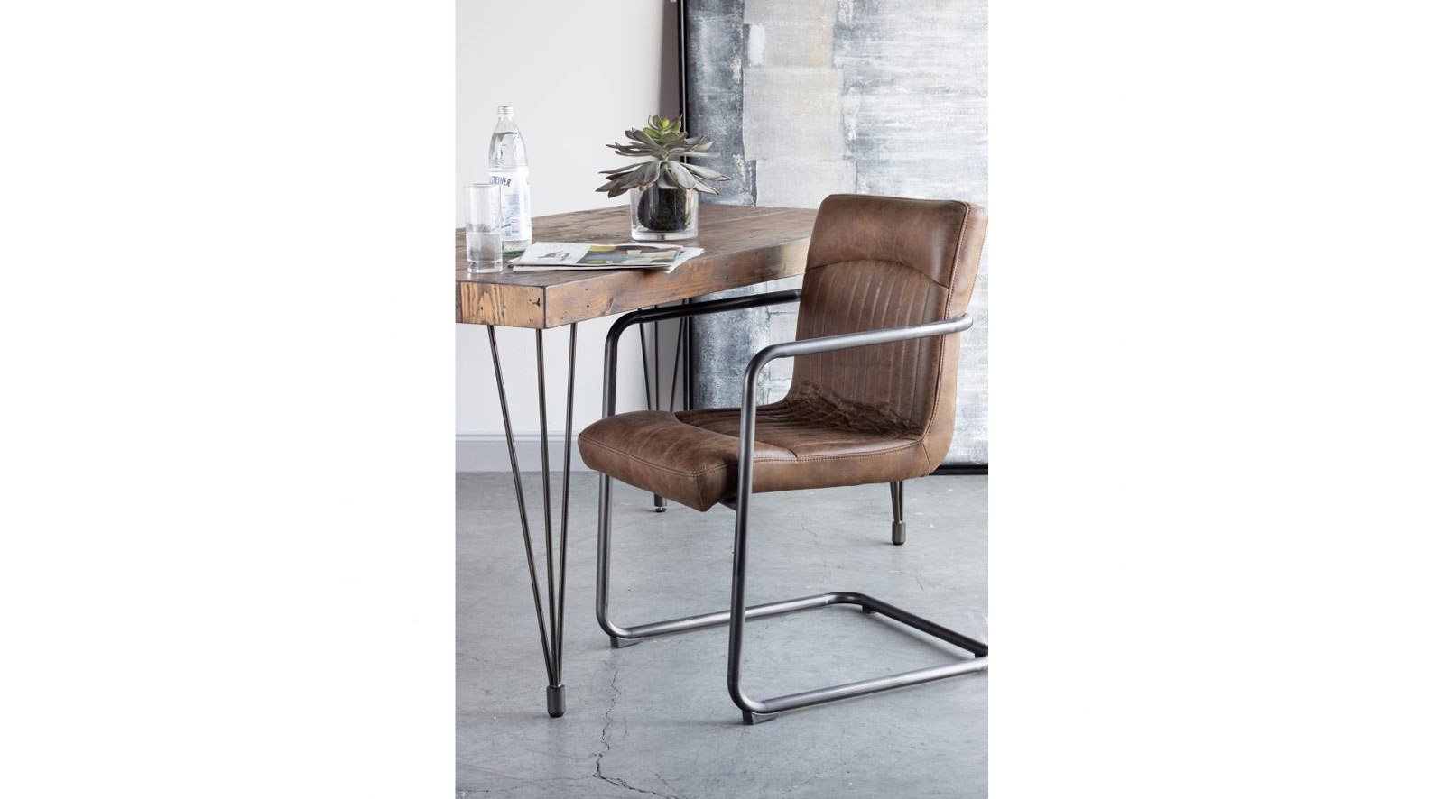 Ansel Arm Chair Light Brown - Image 5