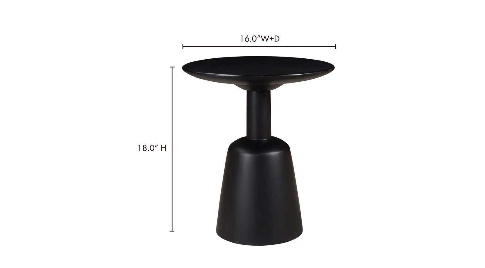 Nels End Table- Black - Image 3