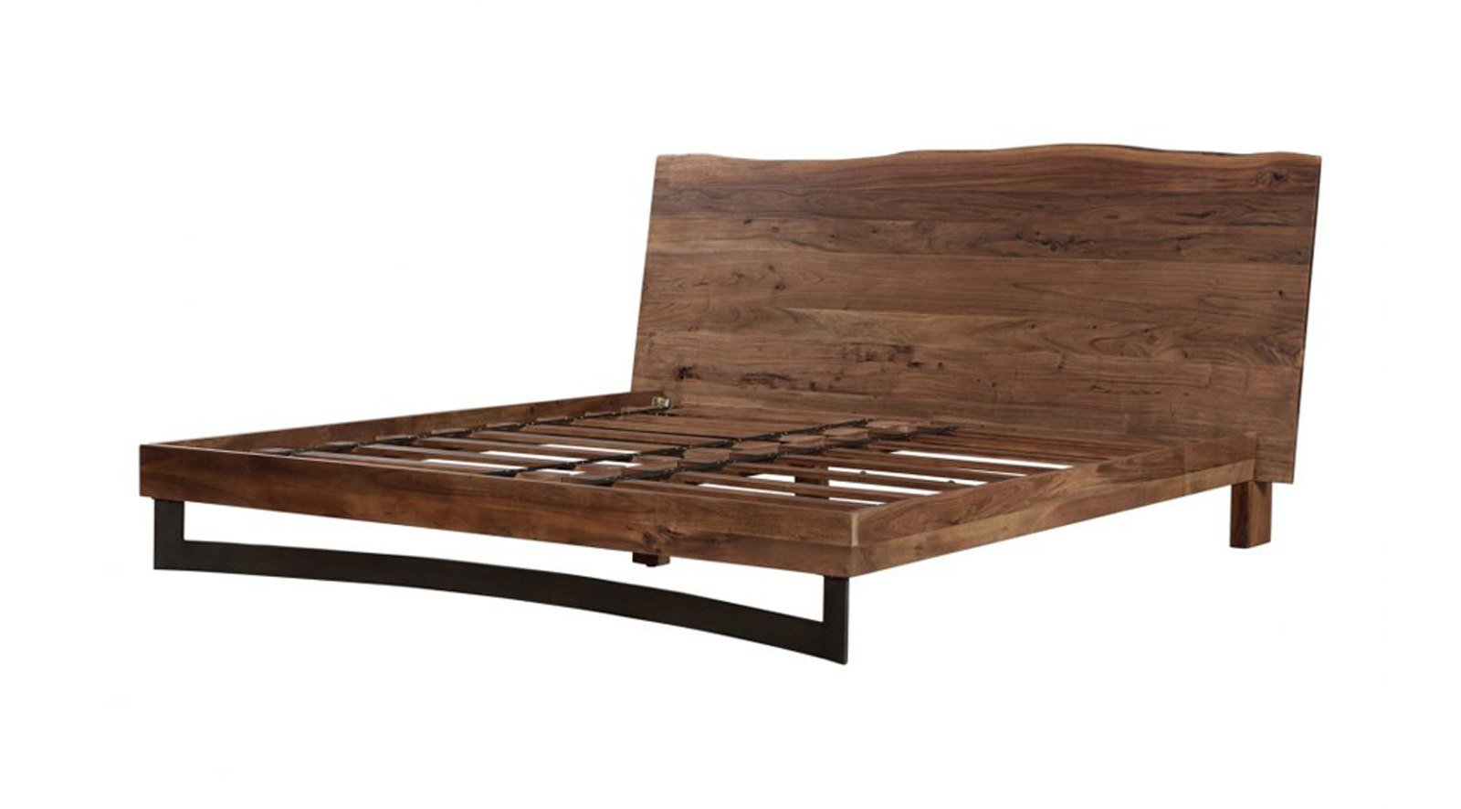 Bent Queen Size Bed Brown - Image 2