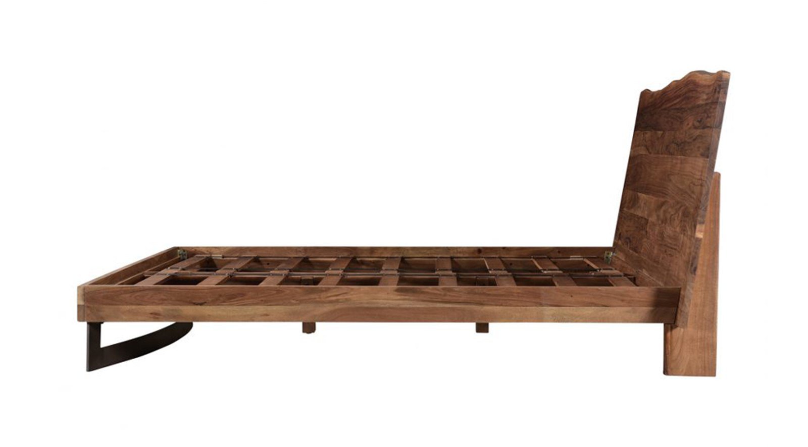Bent Queen Size Bed Brown - Image 3