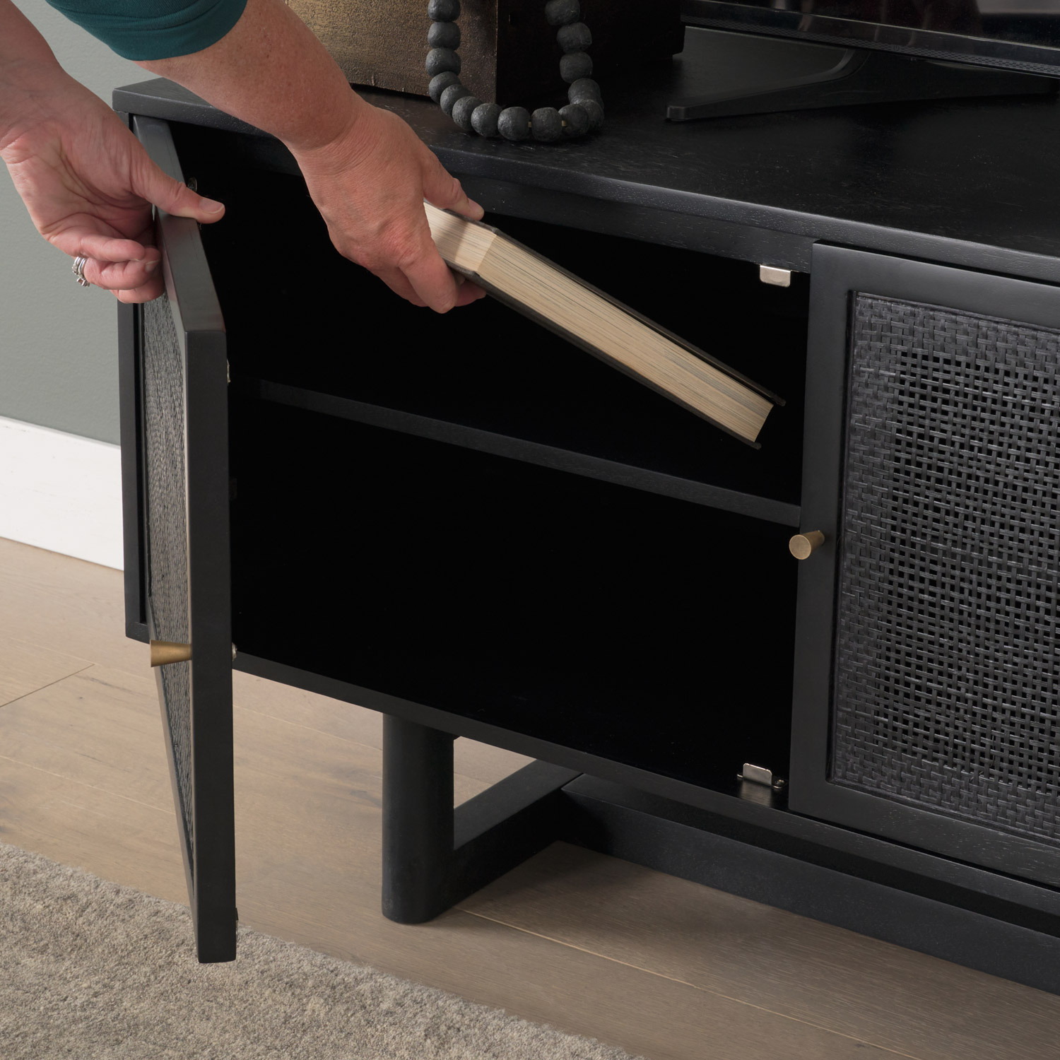 Grier Black Media Console - Image 13