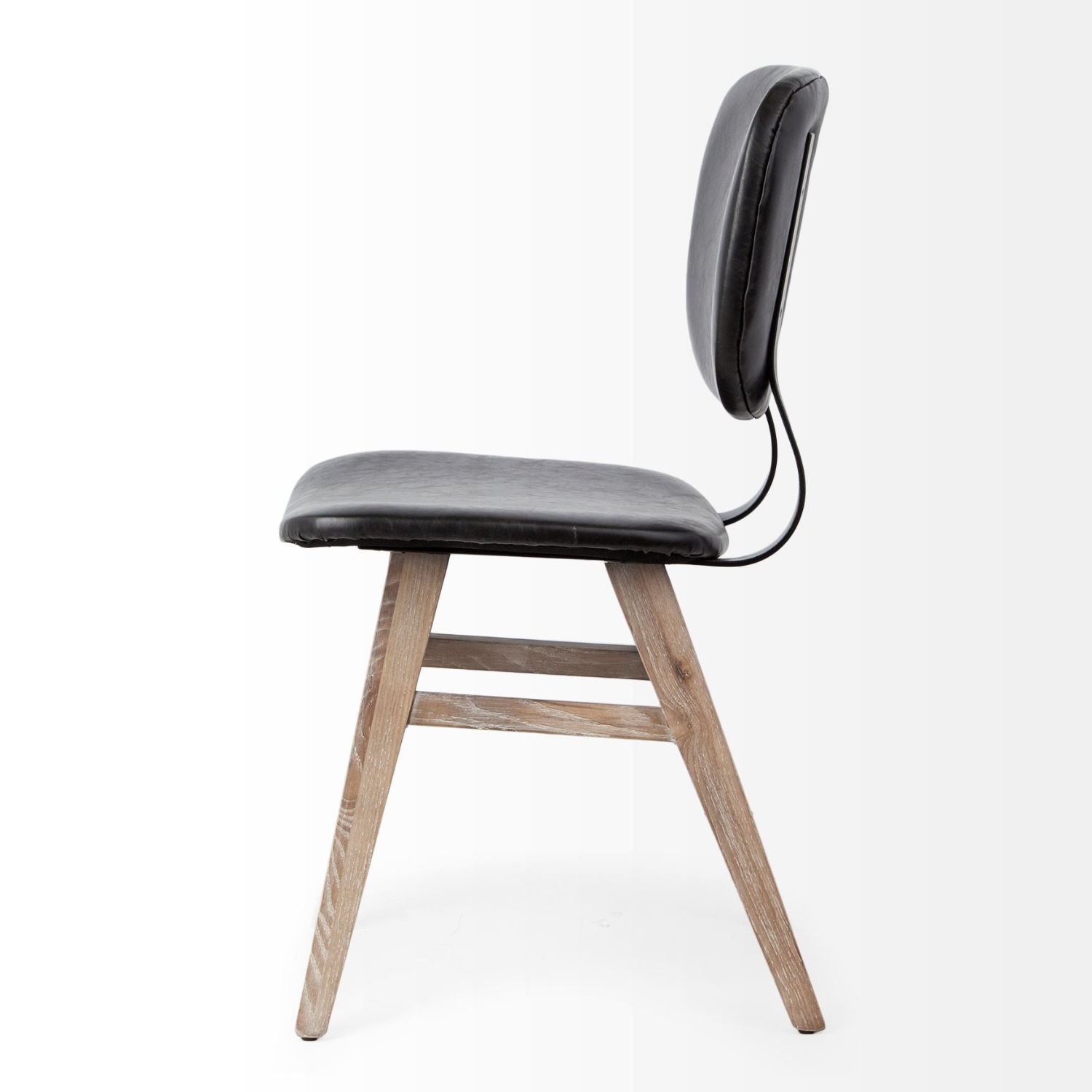 Haden Black Faux Leather Chair - Image 6