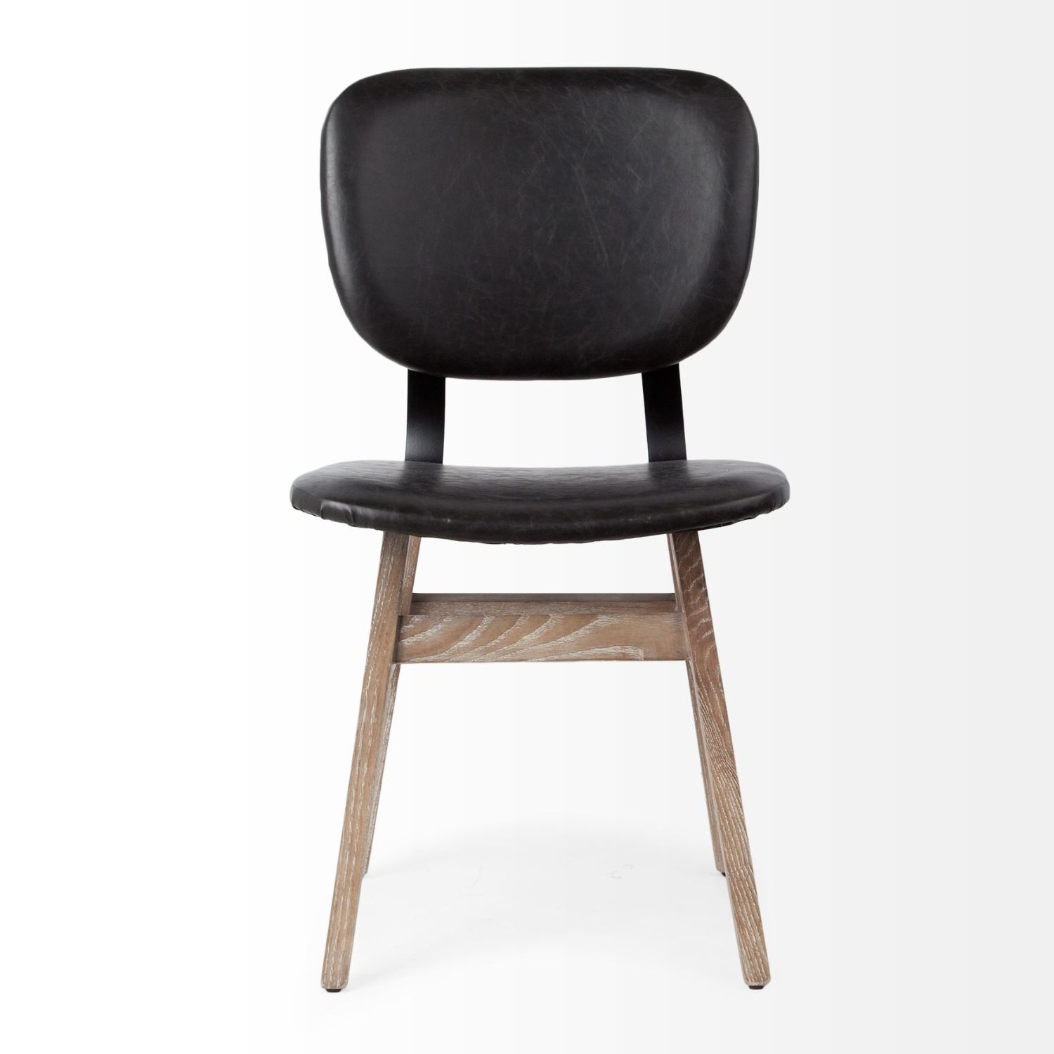 Haden Black Faux Leather Chair - Image 4