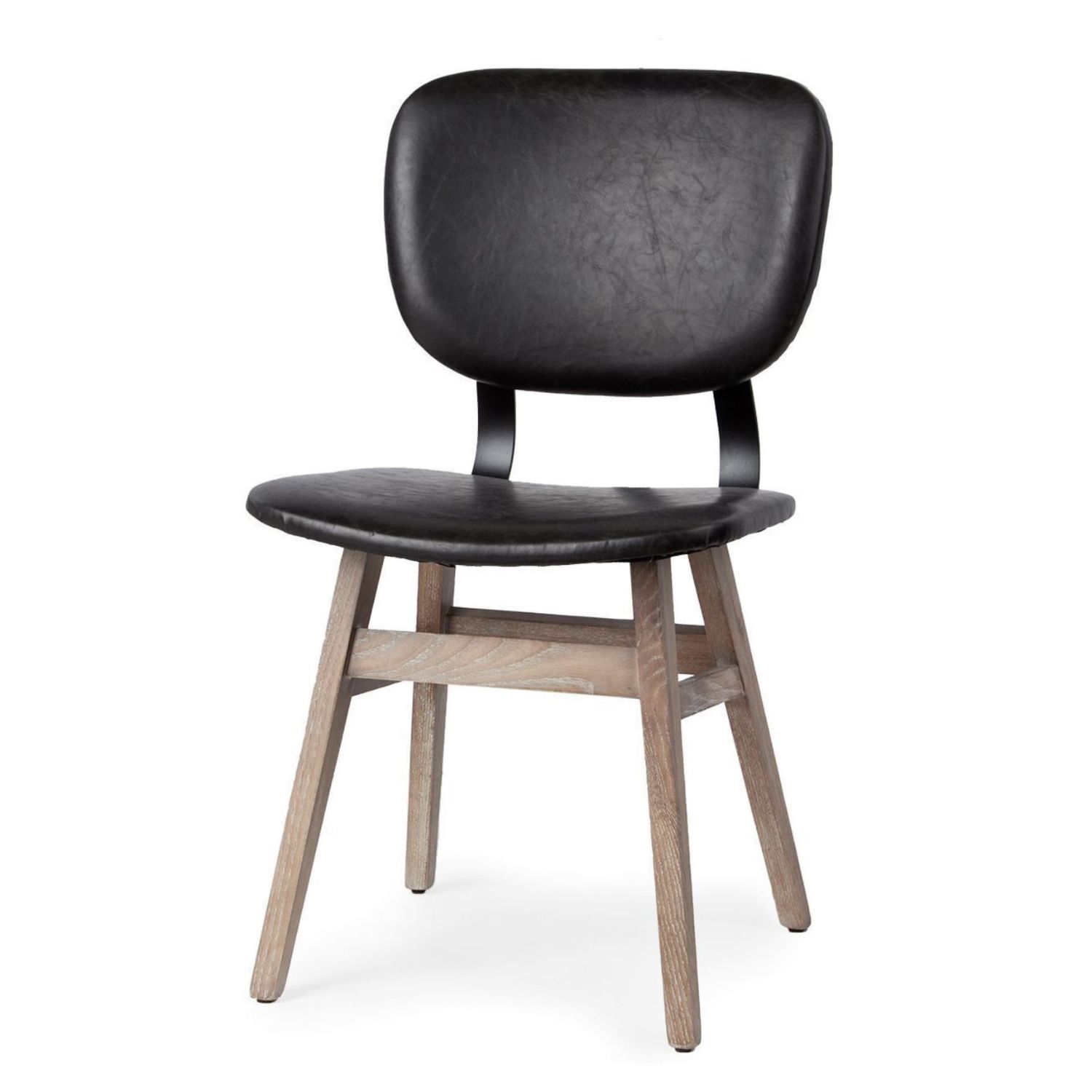 Haden Black Faux Leather Chair