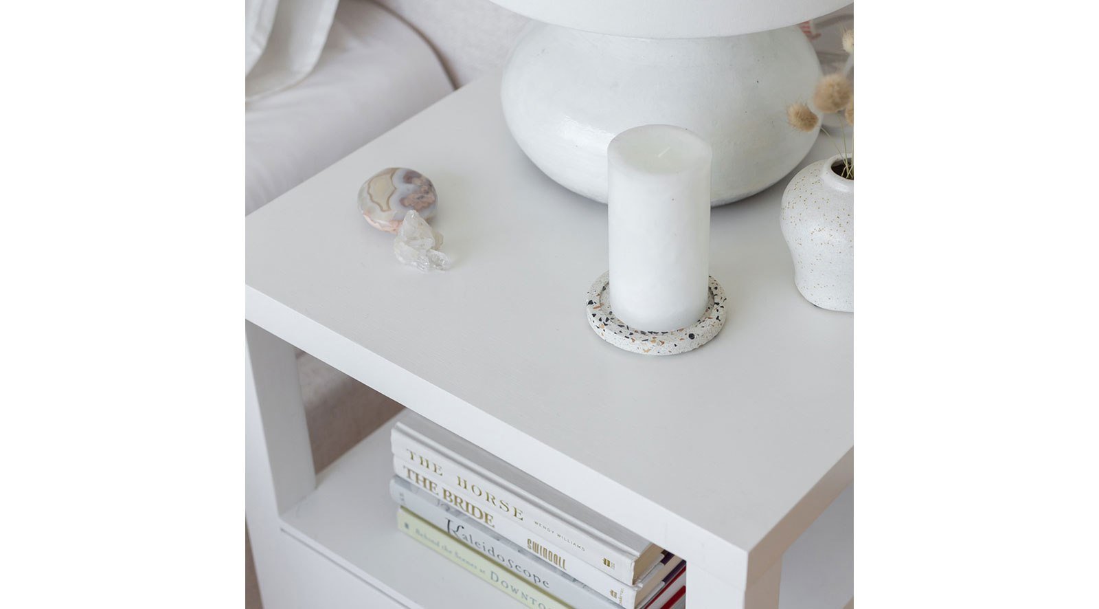 Hara 1 Drawer Accent Table – White - Image 7