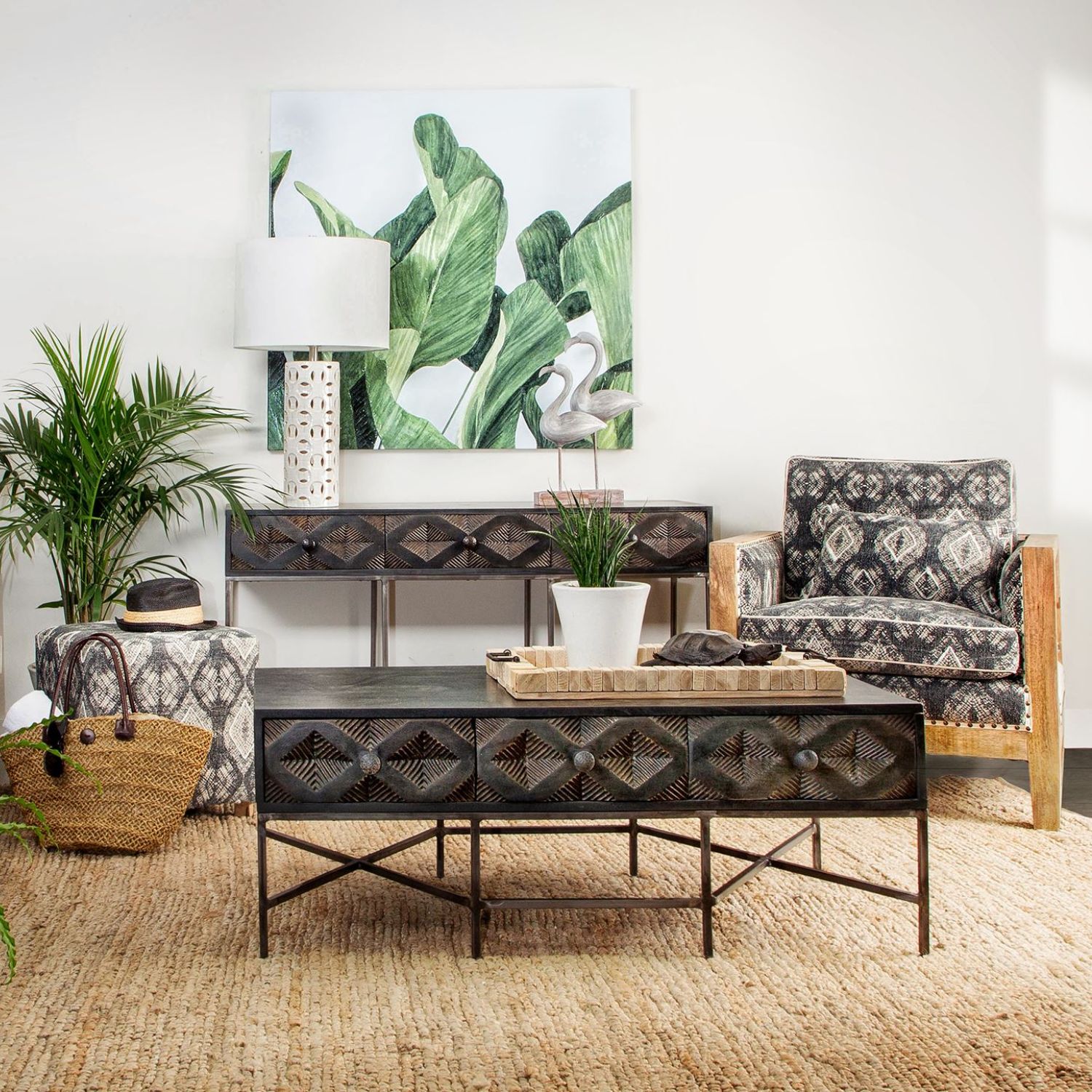 Hogarth Rectangular W/6 Drawers Coffee Table - Image 3