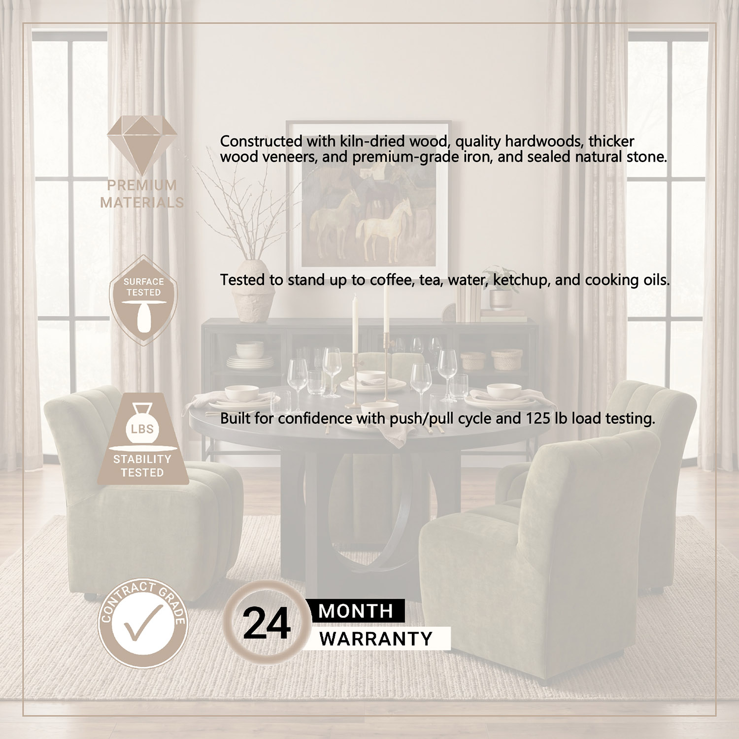 Liesl 54'' Round Dining Table - Image 6