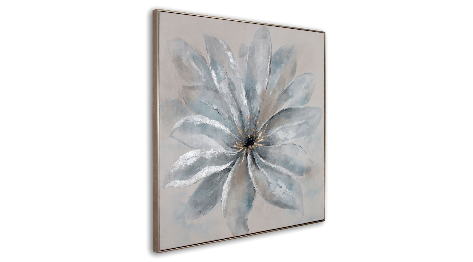 Lustrous Bloom Hand Painted Canvas - Image 3