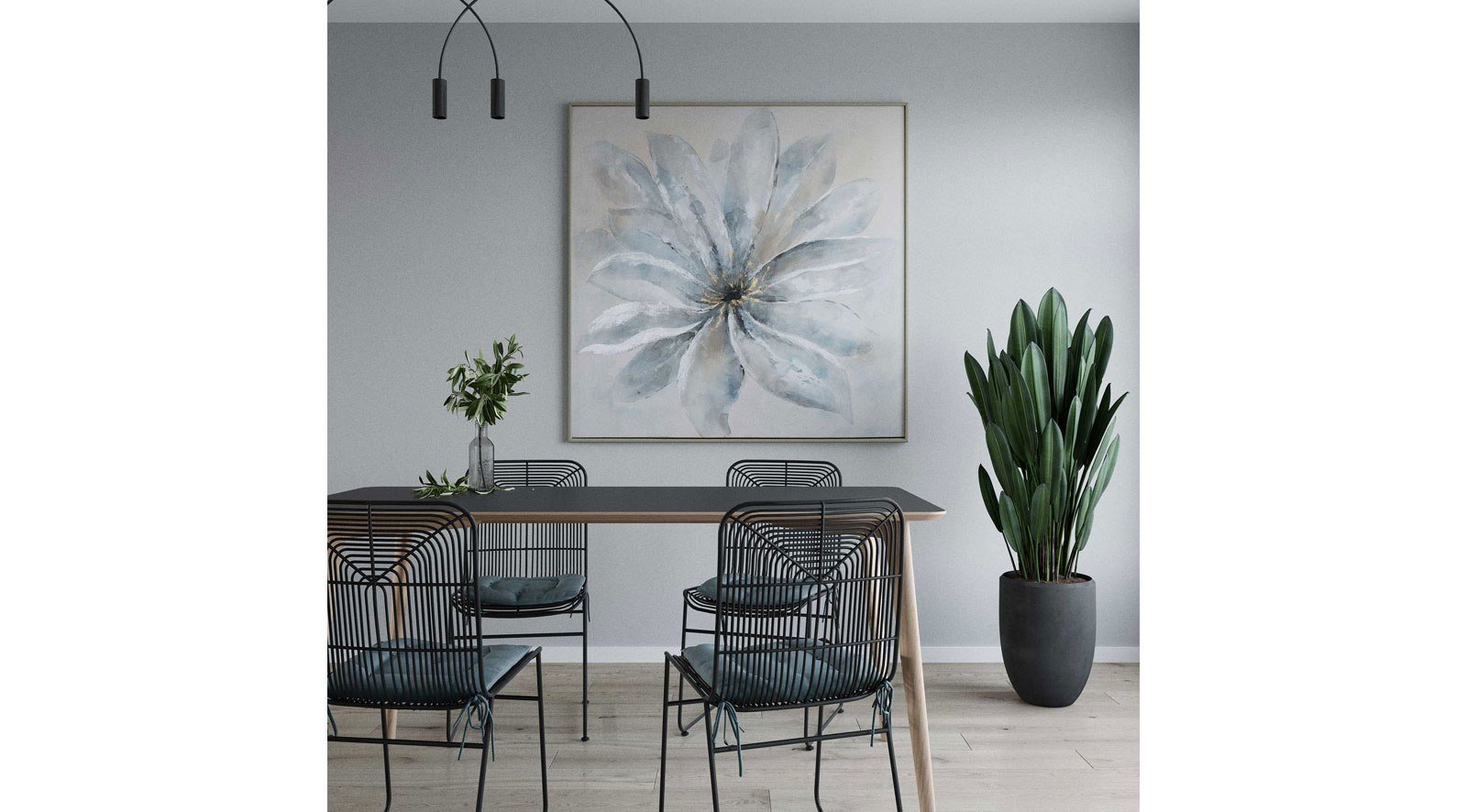 Lustrous Bloom Hand Painted Canvas - Image 6