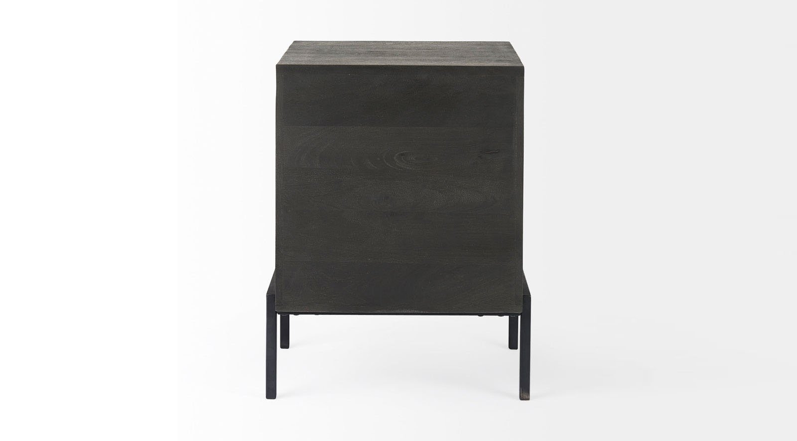 Arelius Dark Brown Wood W/ Black Metal Frame End/Side Table - Image 9