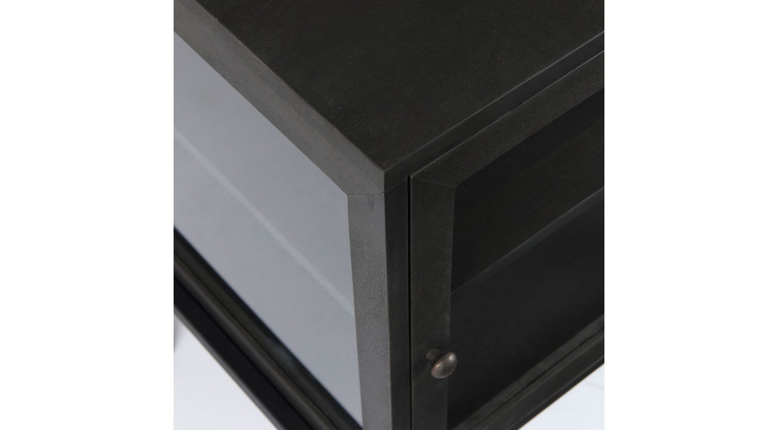Arelius Dark Brown Wood W/ Black Metal Frame End/Side Table - Image 8