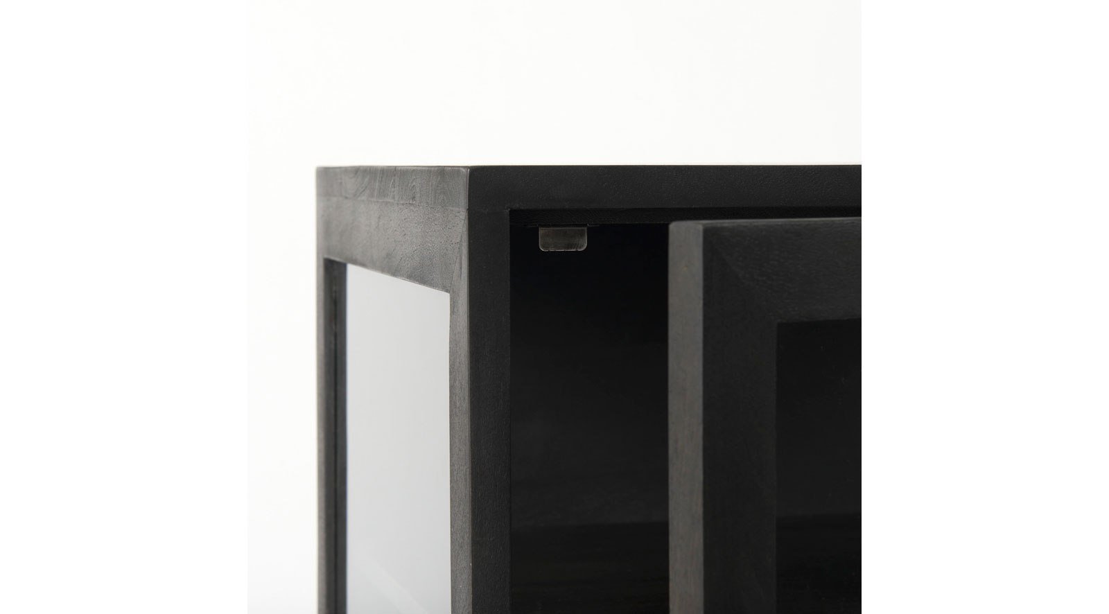 Arelius Dark Brown Wood W/ Black Metal Frame End/Side Table - Image 7