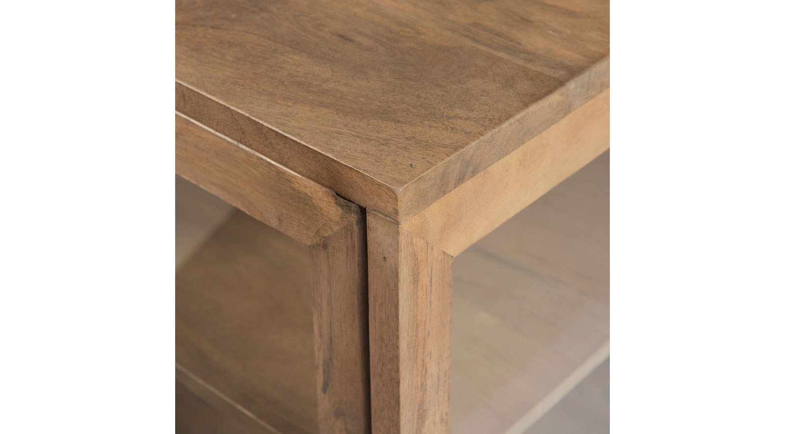 Arelius Light Brown Wood W/ Black Metal Frame End/Side Table - Image 7