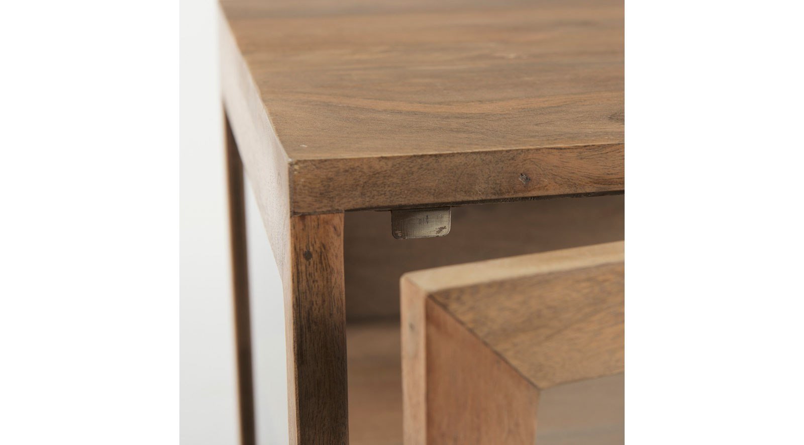 Arelius Light Brown Wood W/ Black Metal Frame End/Side Table - Image 8