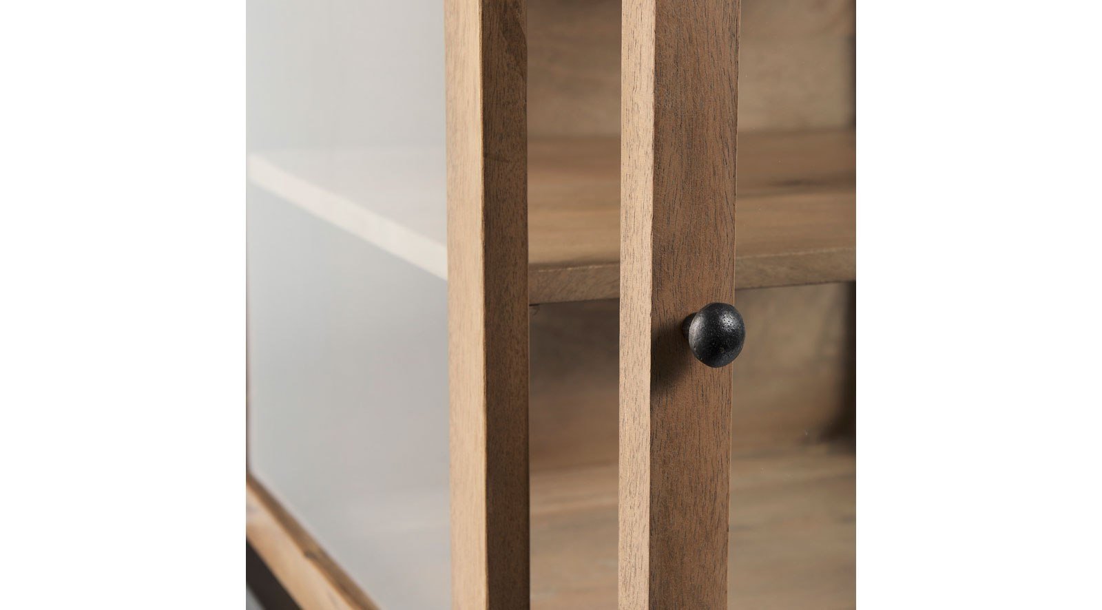Arelius Light Brown Wood W/ Black Metal Frame End/Side Table - Image 9