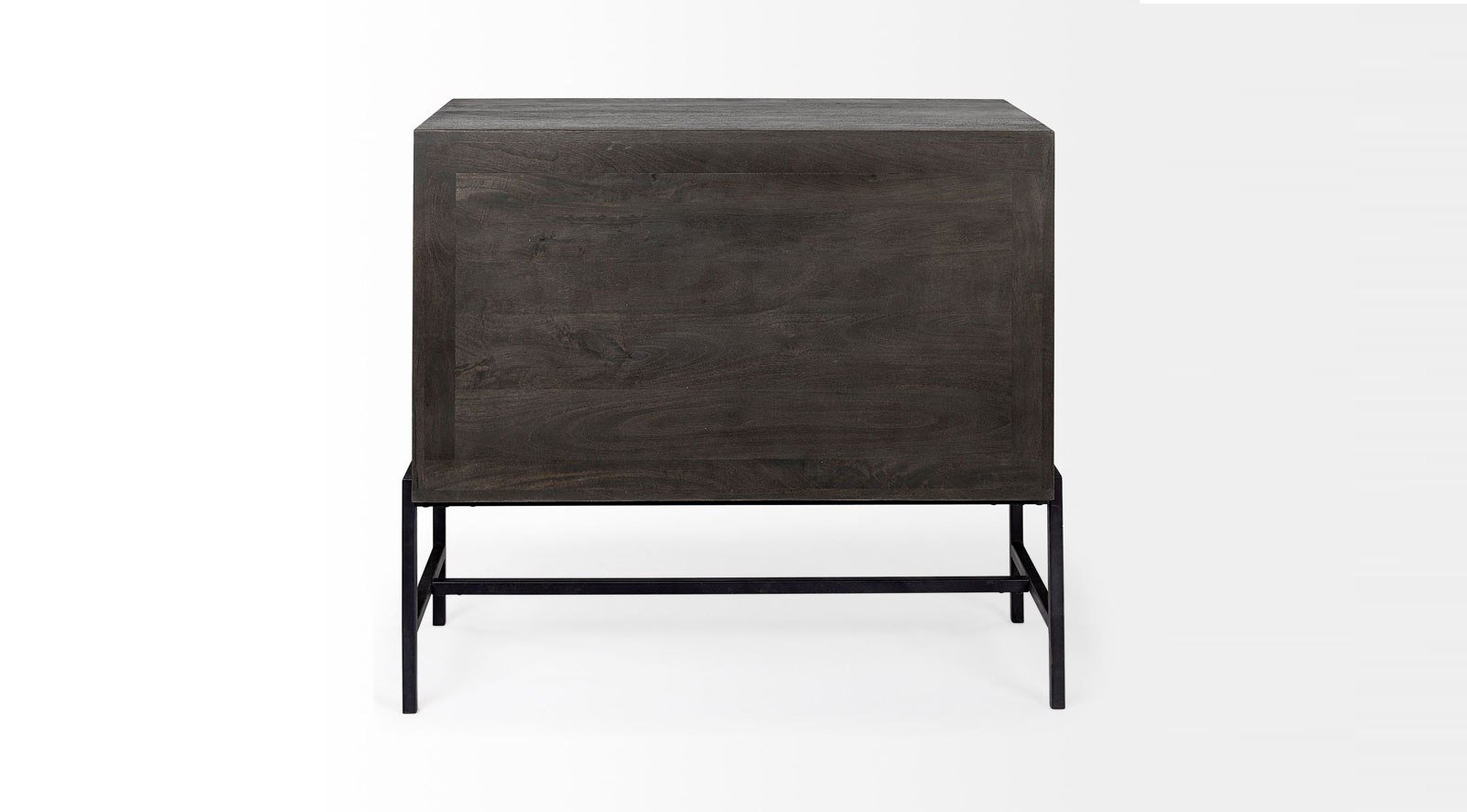Arelius Dark Brown Wood and Iron 2 Door Accent Cabinet - Image 4