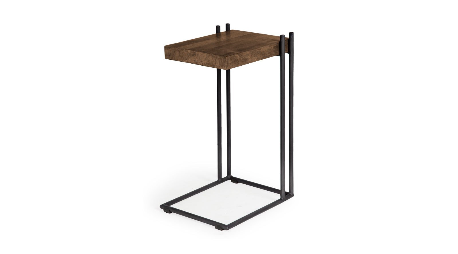 Maddox II 16L x 13.5W x 27H L-Shaped Medium Brown Wood Table - Image 2