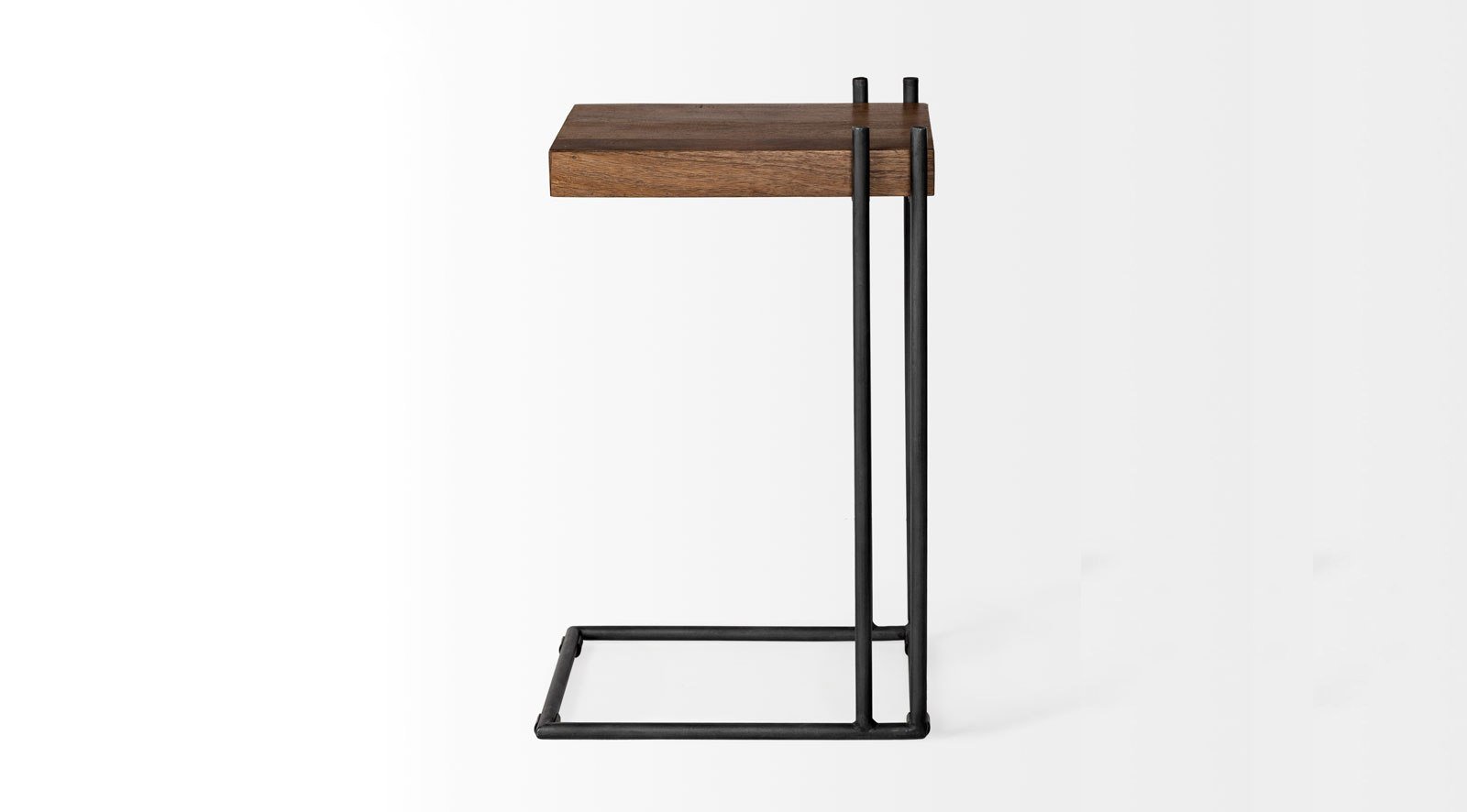 Maddox II 16L x 13.5W x 27H L-Shaped Medium Brown Wood Table - Image 5