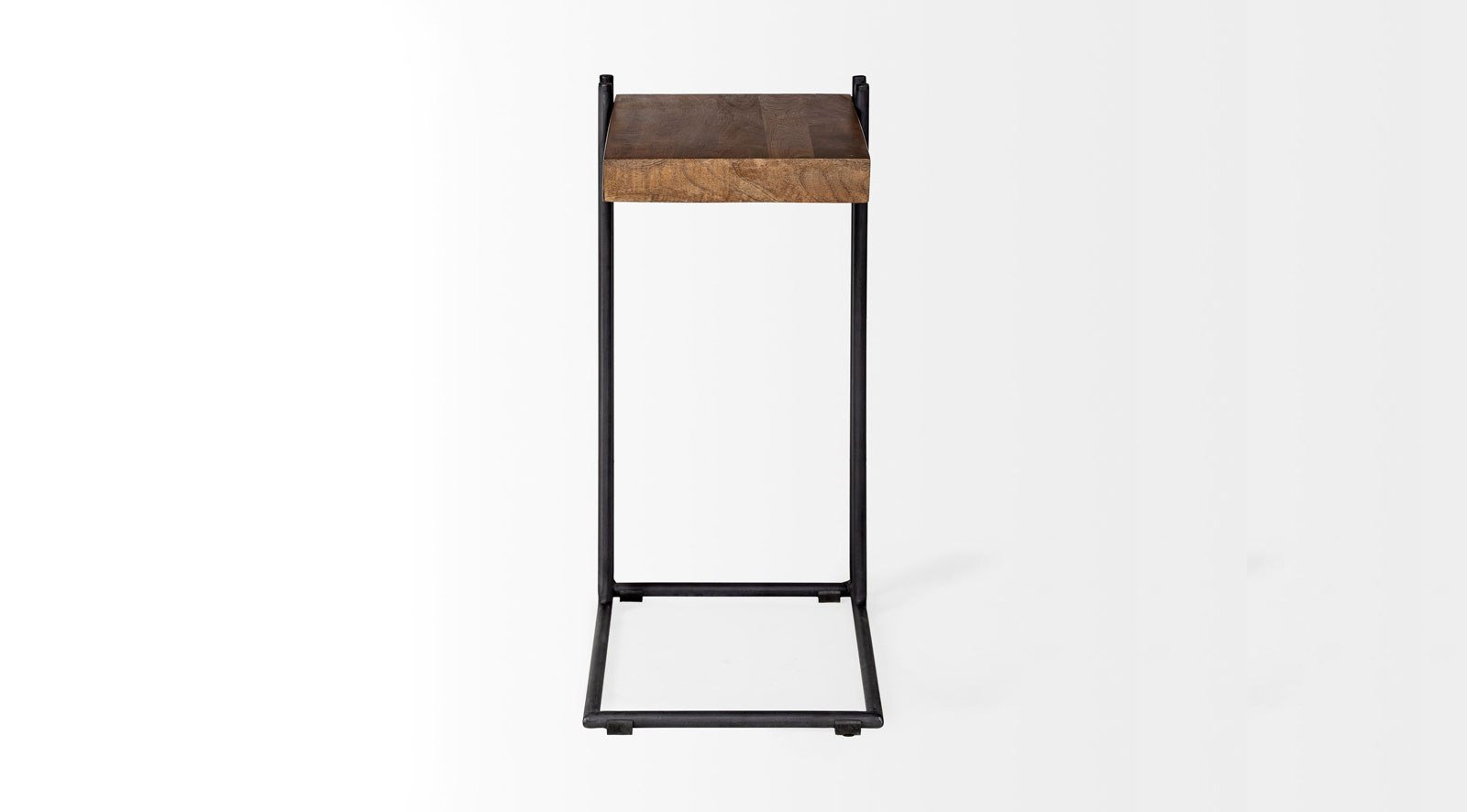 Maddox II 16L x 13.5W x 27H L-Shaped Medium Brown Wood Table - Image 7