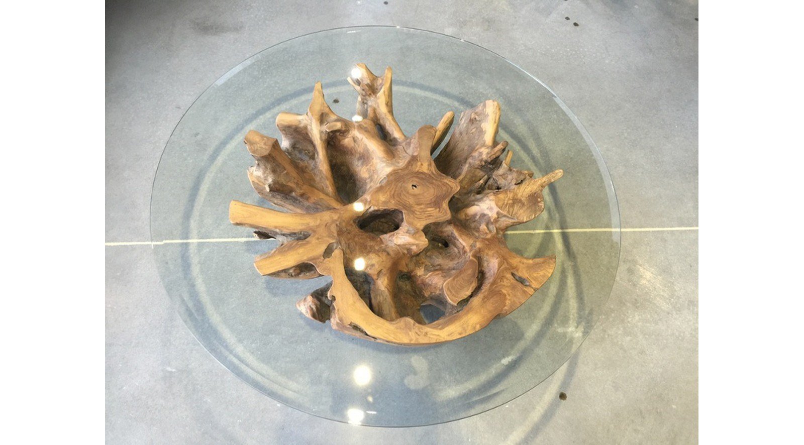 Kayu Round Root Coffee Table – Condo Size - Image 3
