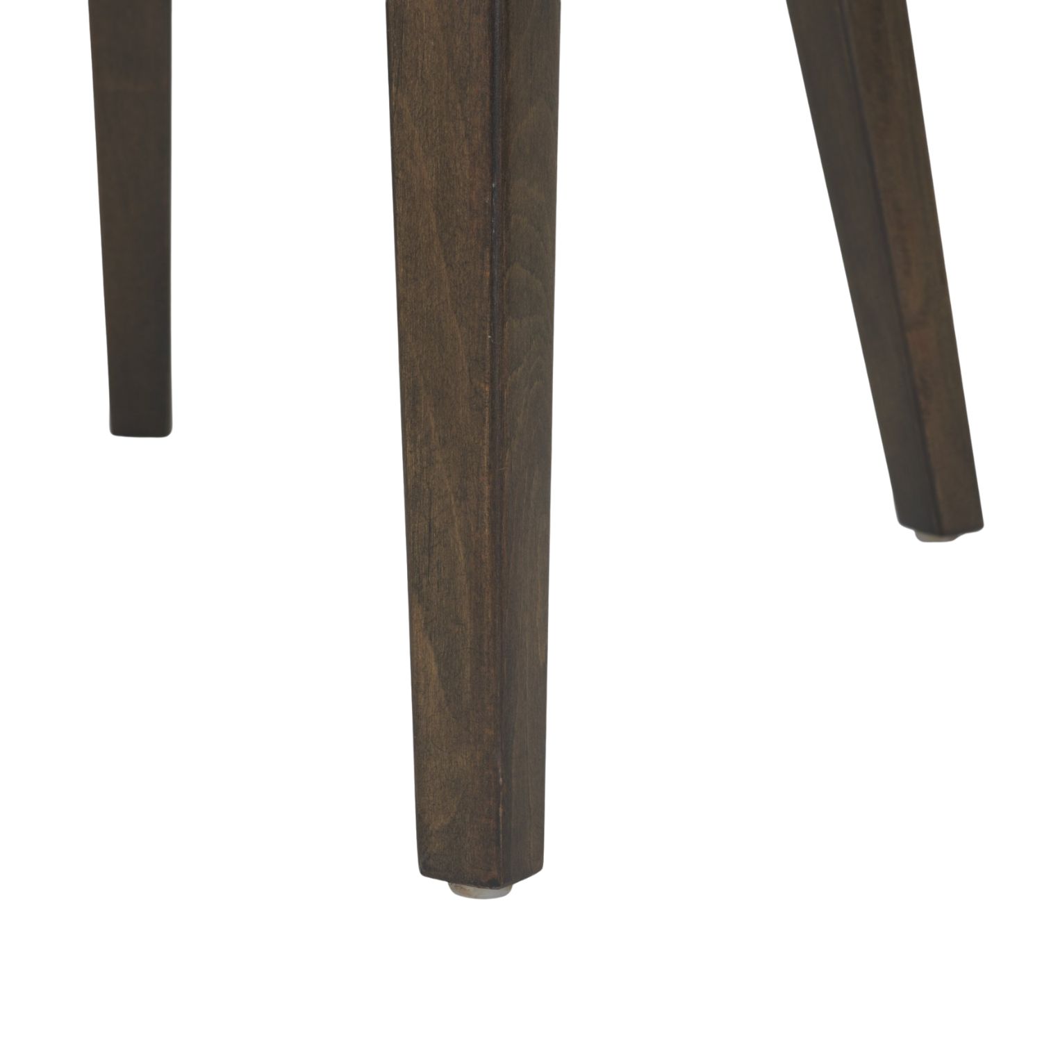 Niles Wingback Dining Chair | Cream Fabric w/ Dark Brown Wooden - Image 7
