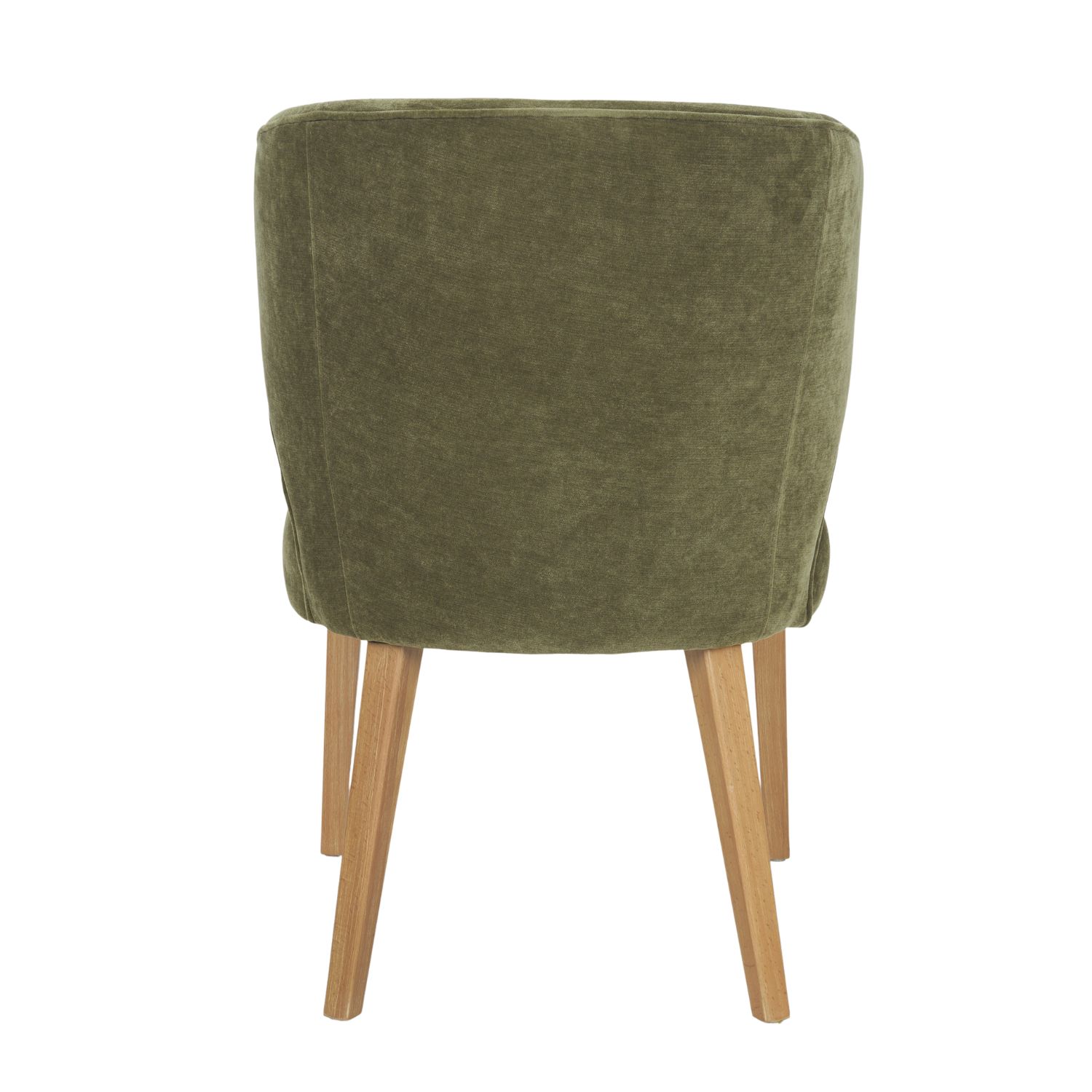 Niles Wingback Dining Chair | Moss Olive Fabric w/ Wooden - Image 6