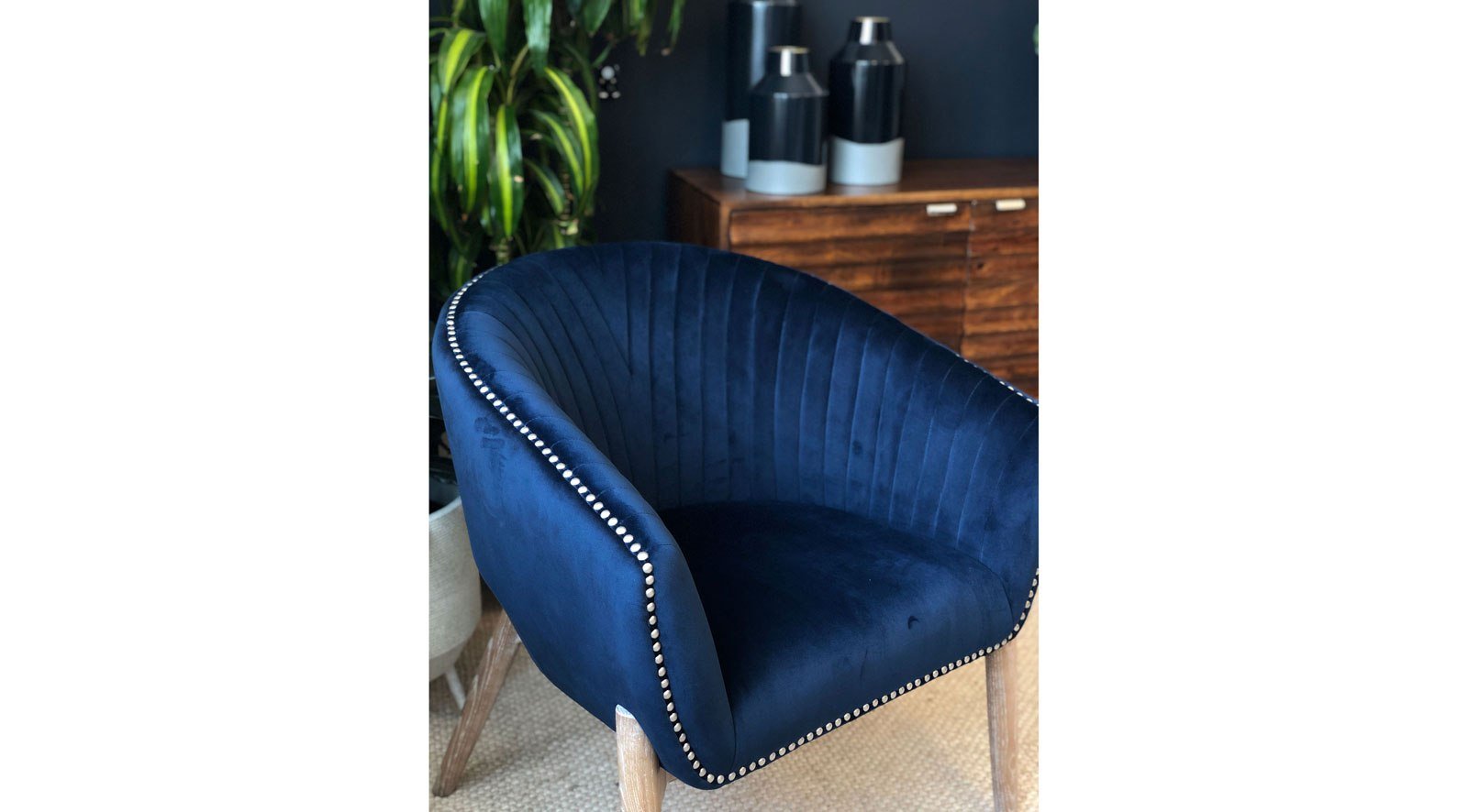 Nora Club Chair- Blue - Image 4