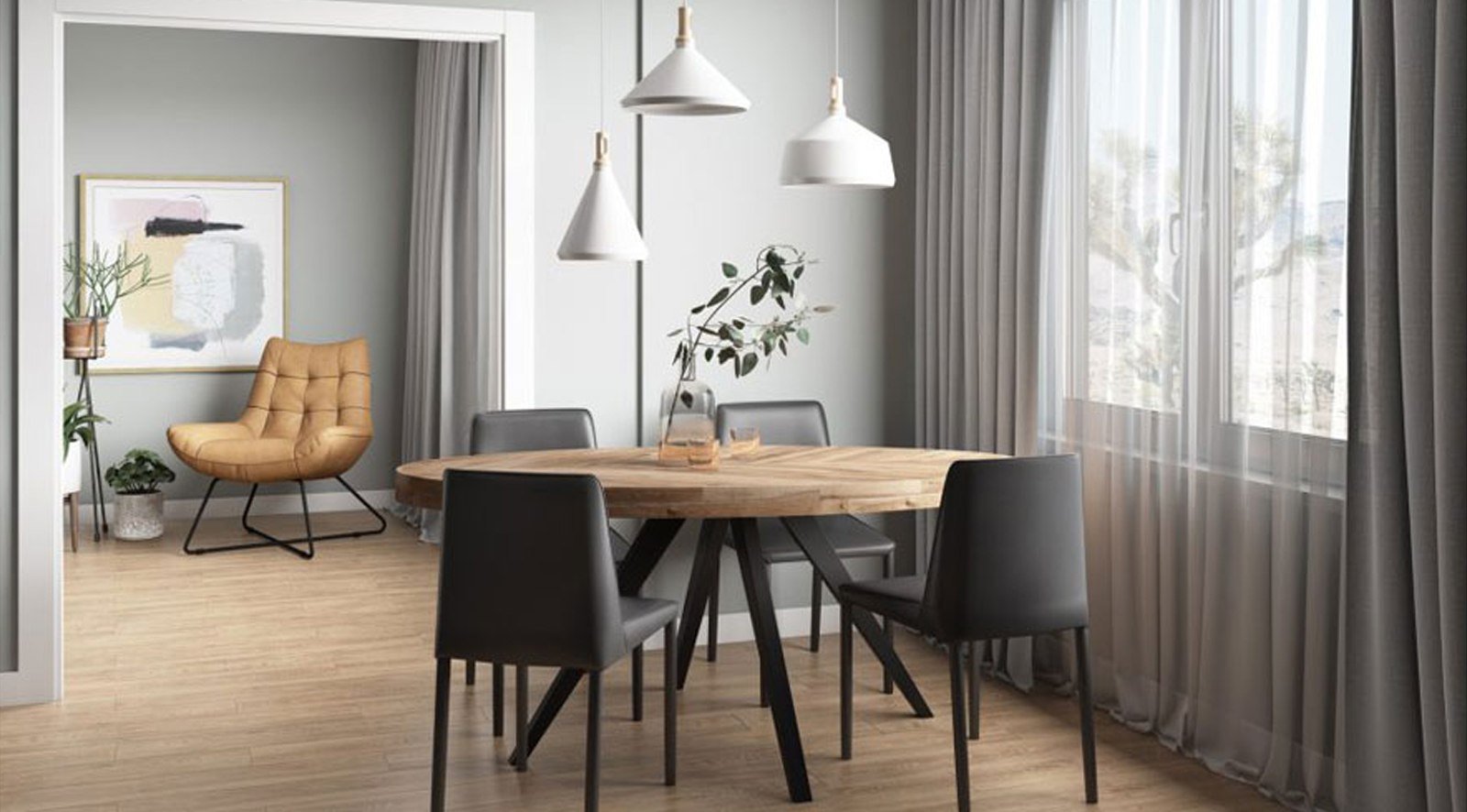Nora Pu Dining Chair Black - Image 5