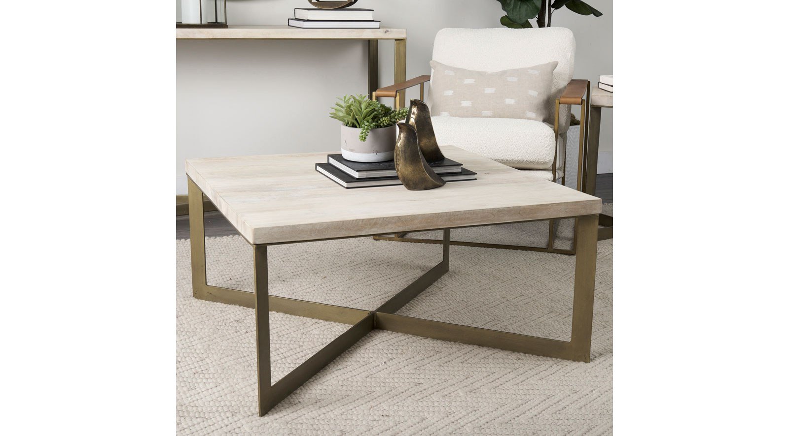 Faye Coffee Table - Light Brown - Image 11