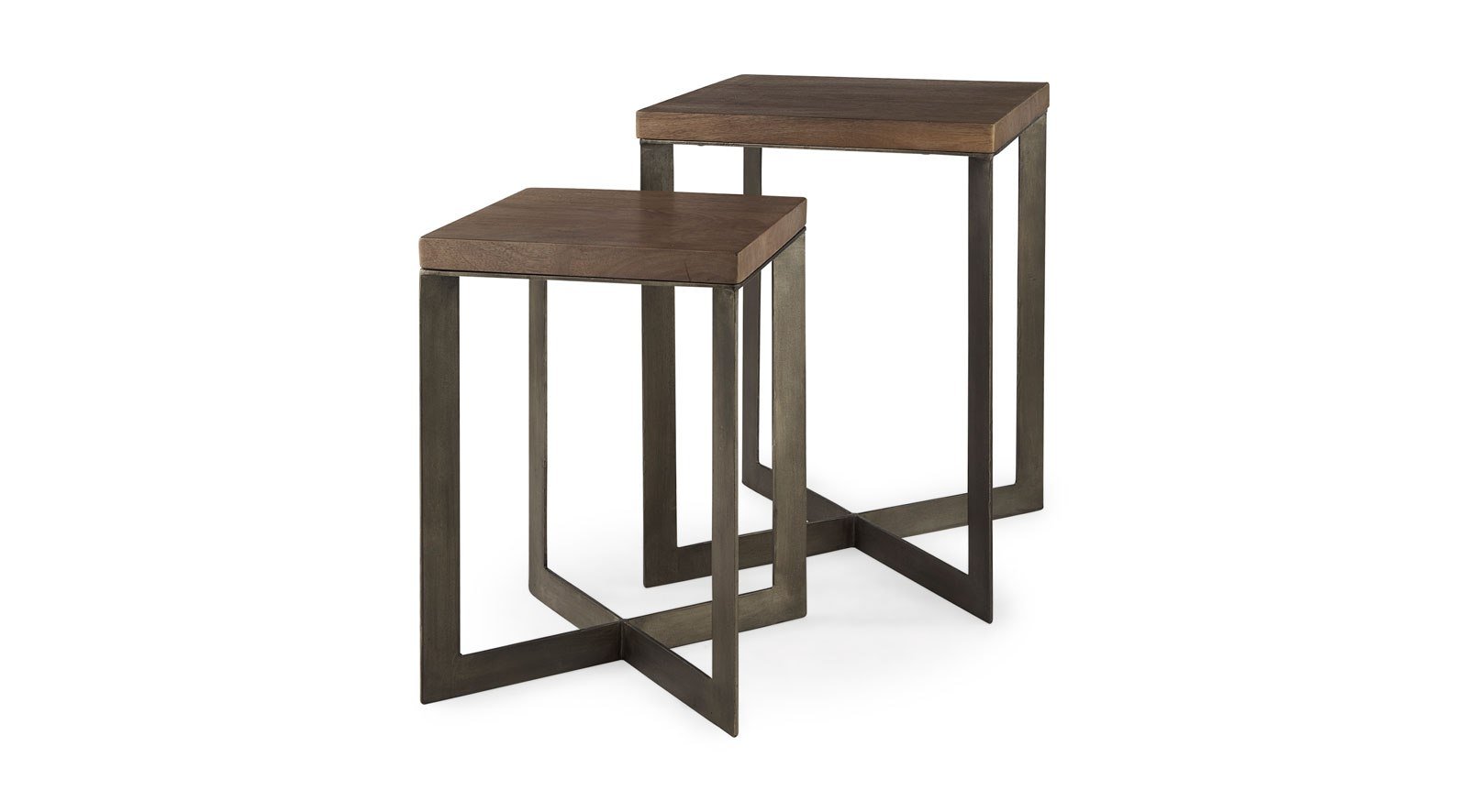 Faye Side Table (Set of 2) - Medium Brown