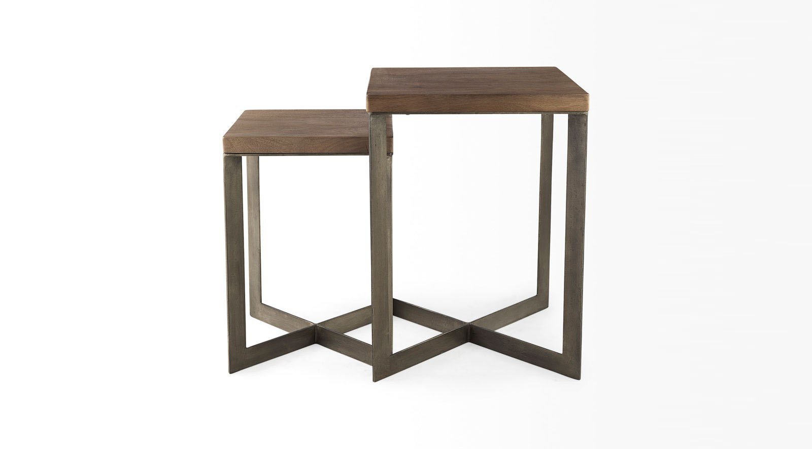 Faye Side Table (Set of 2) - Medium Brown - Image 3